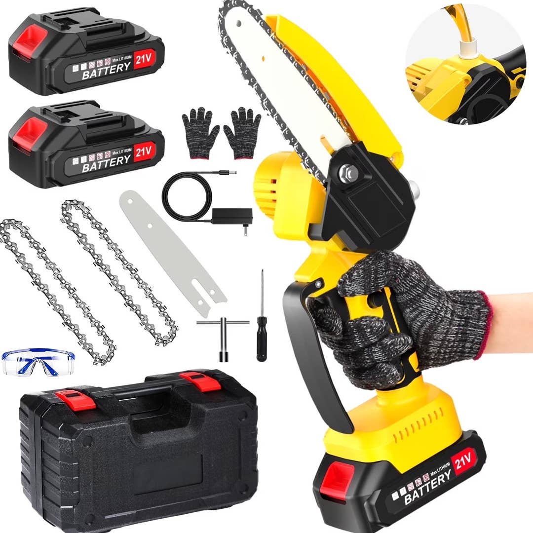 Tanbaby 6-Inch Cordless Mini Chainsaw