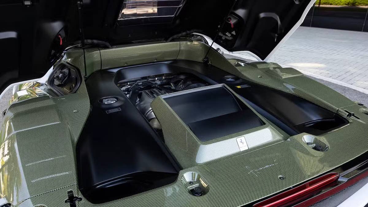 Ferrari SC40 engine bay