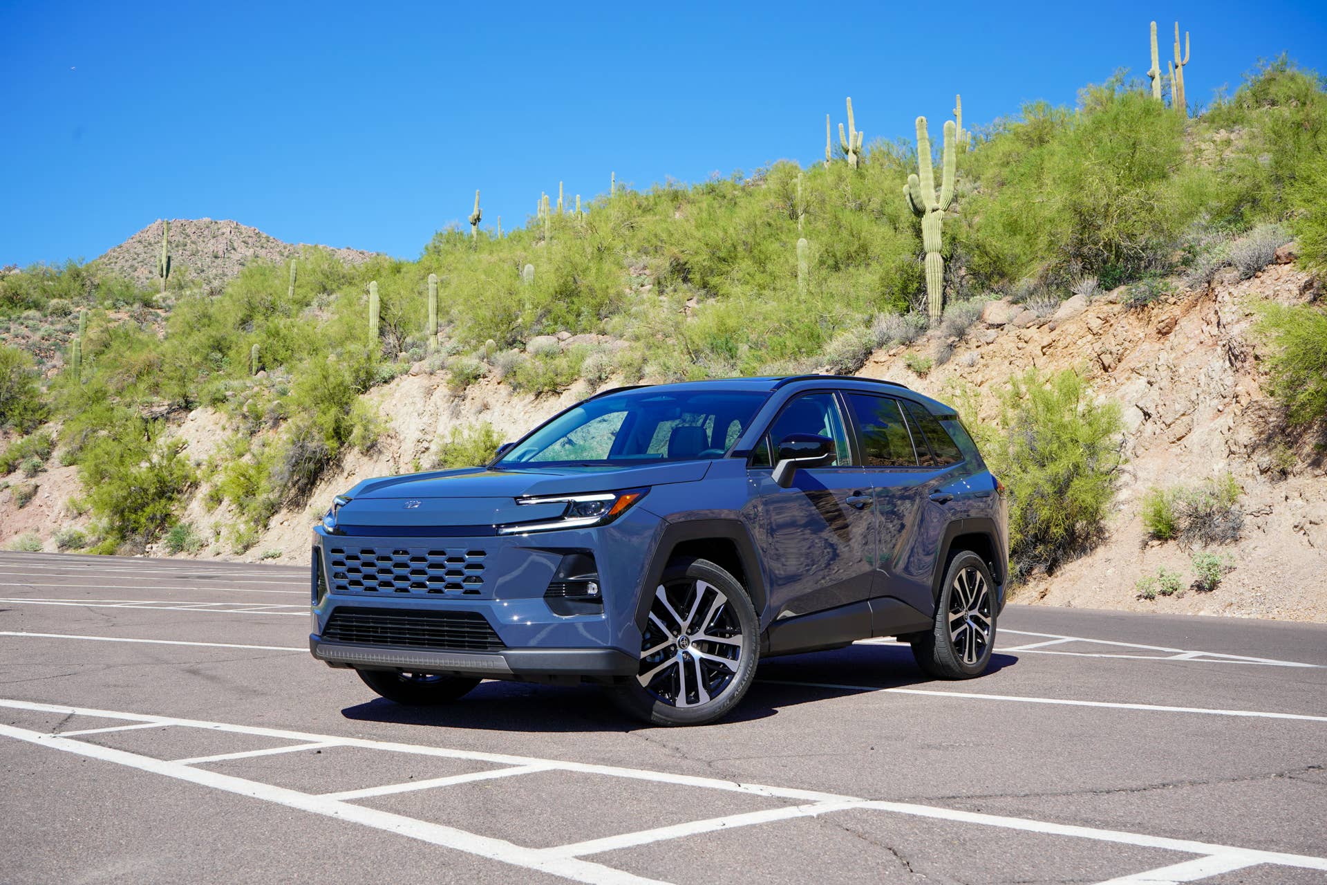 2026 Toyota RAV4 limited in the desert with sunny skies