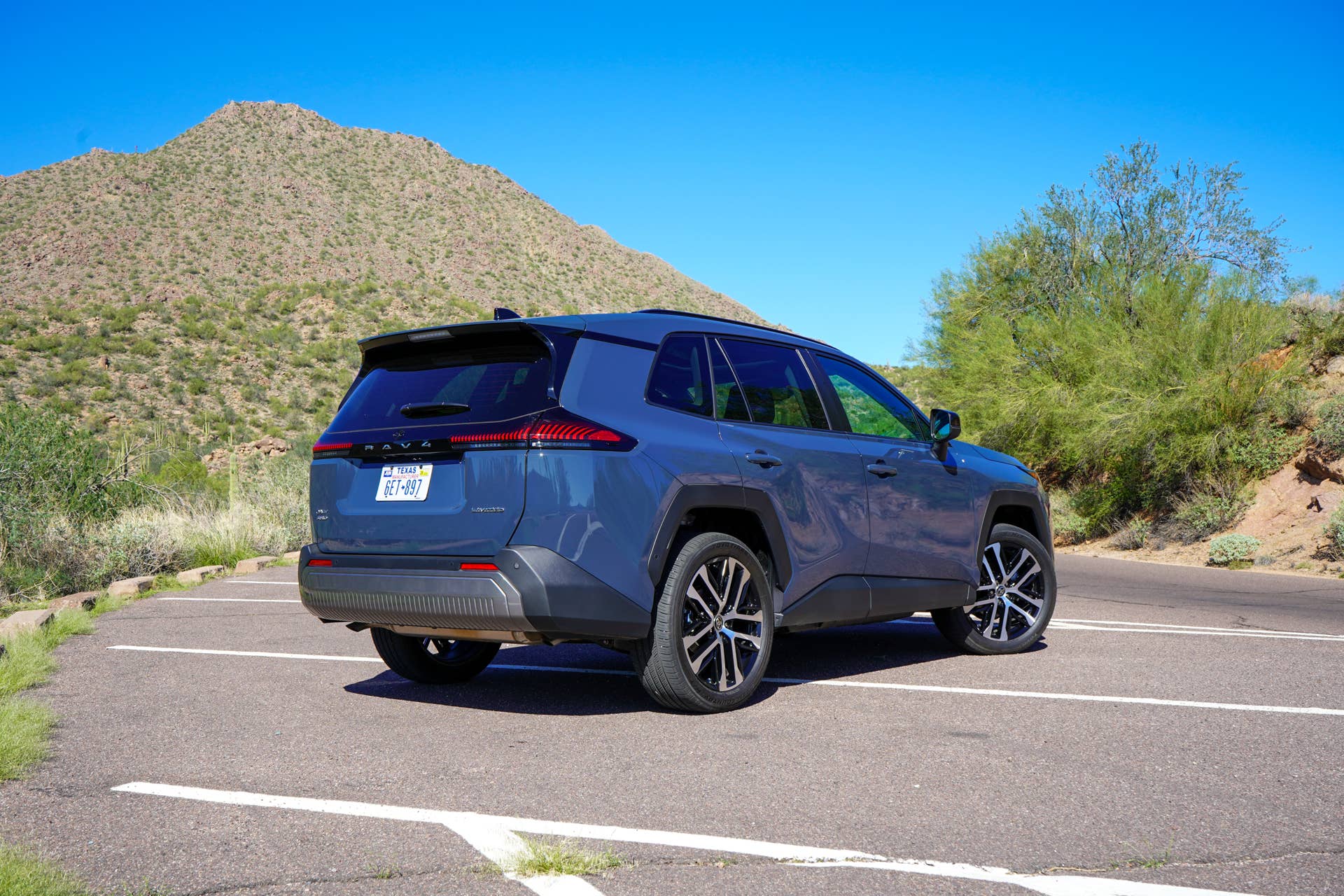 2026 Toyota RAV4 limited in the desert with sunny skies