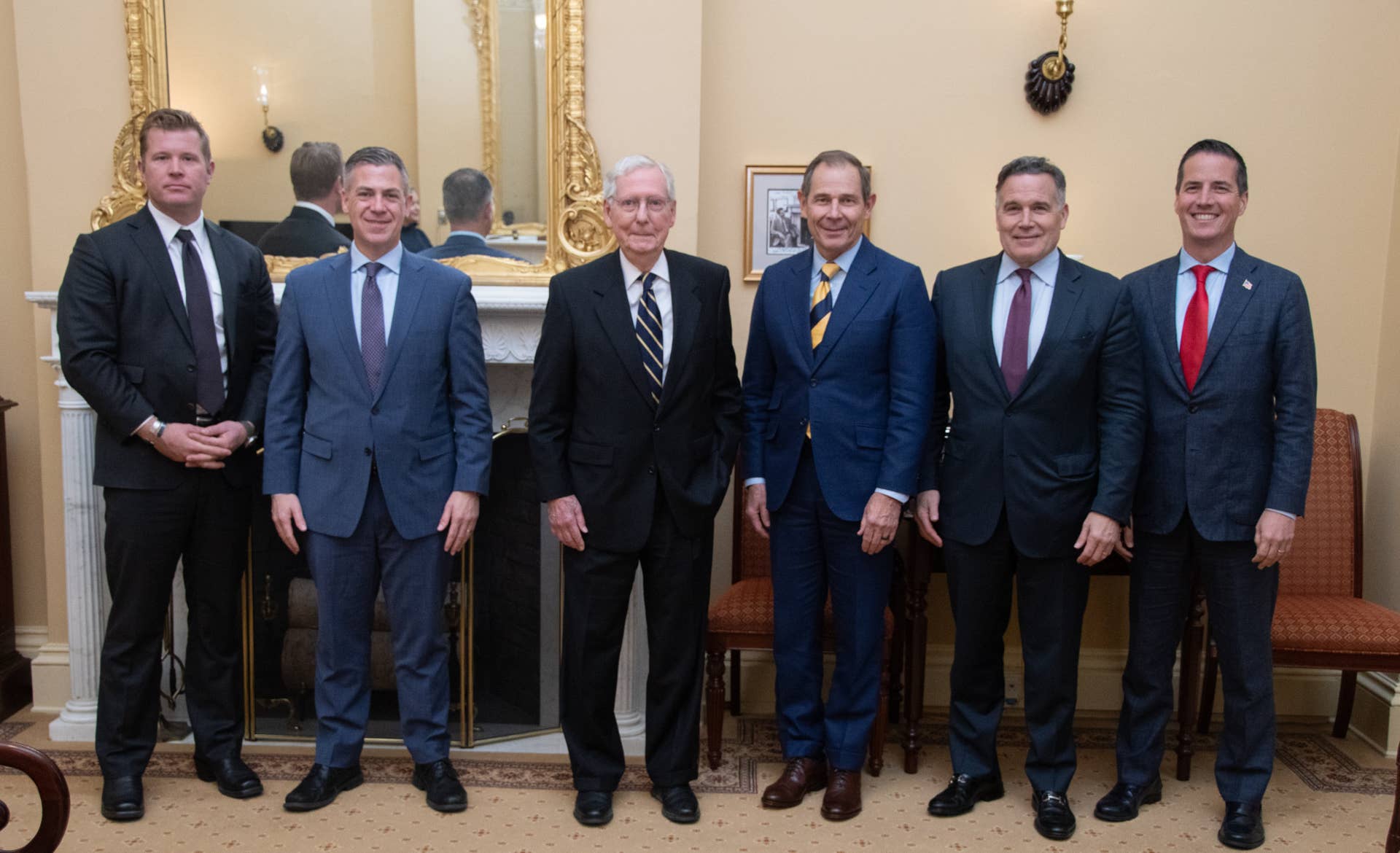 Republican Senators pictured with Representative Mitch McConnell