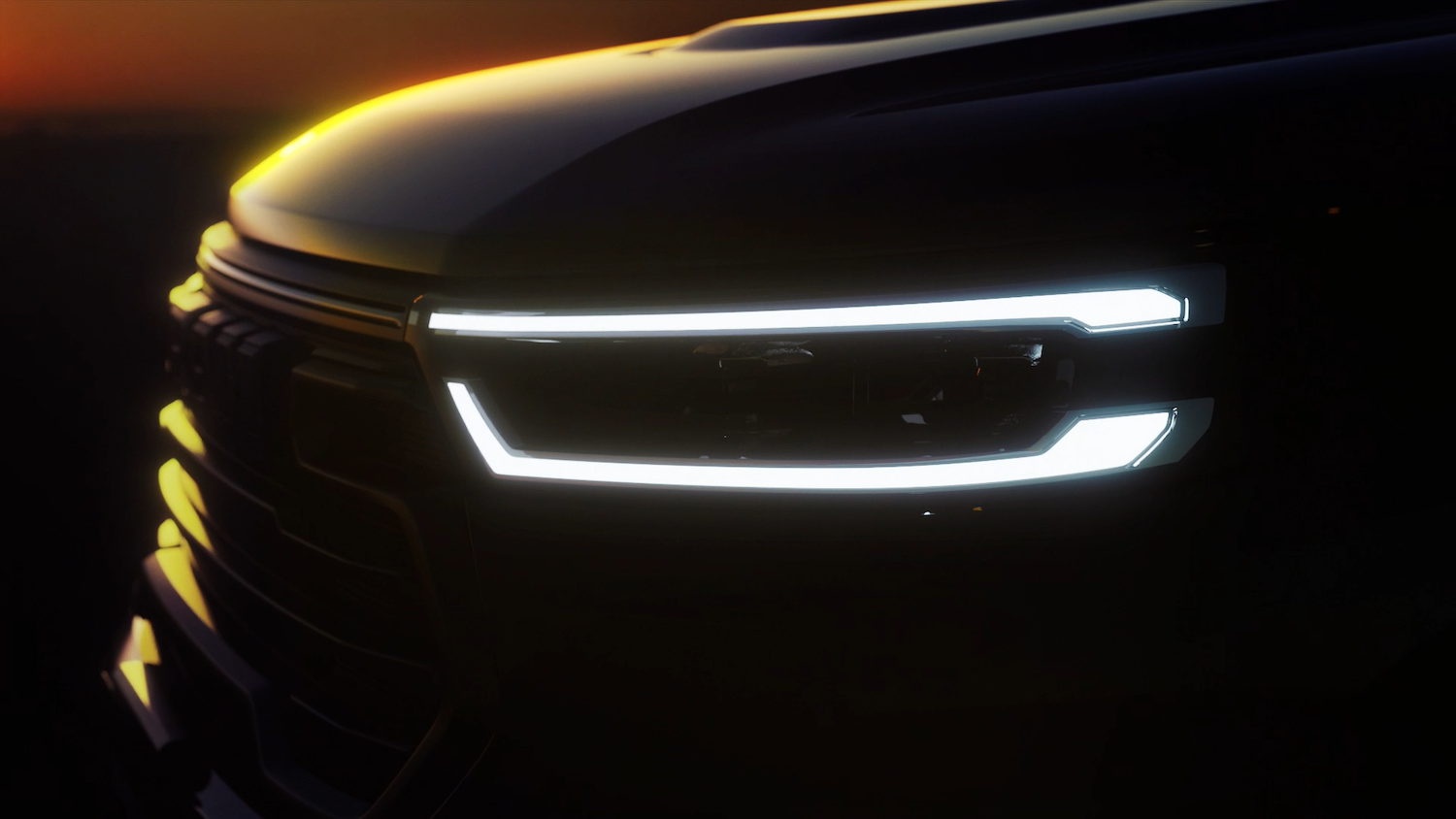 Ram Dakota South America teaser LED DRLs