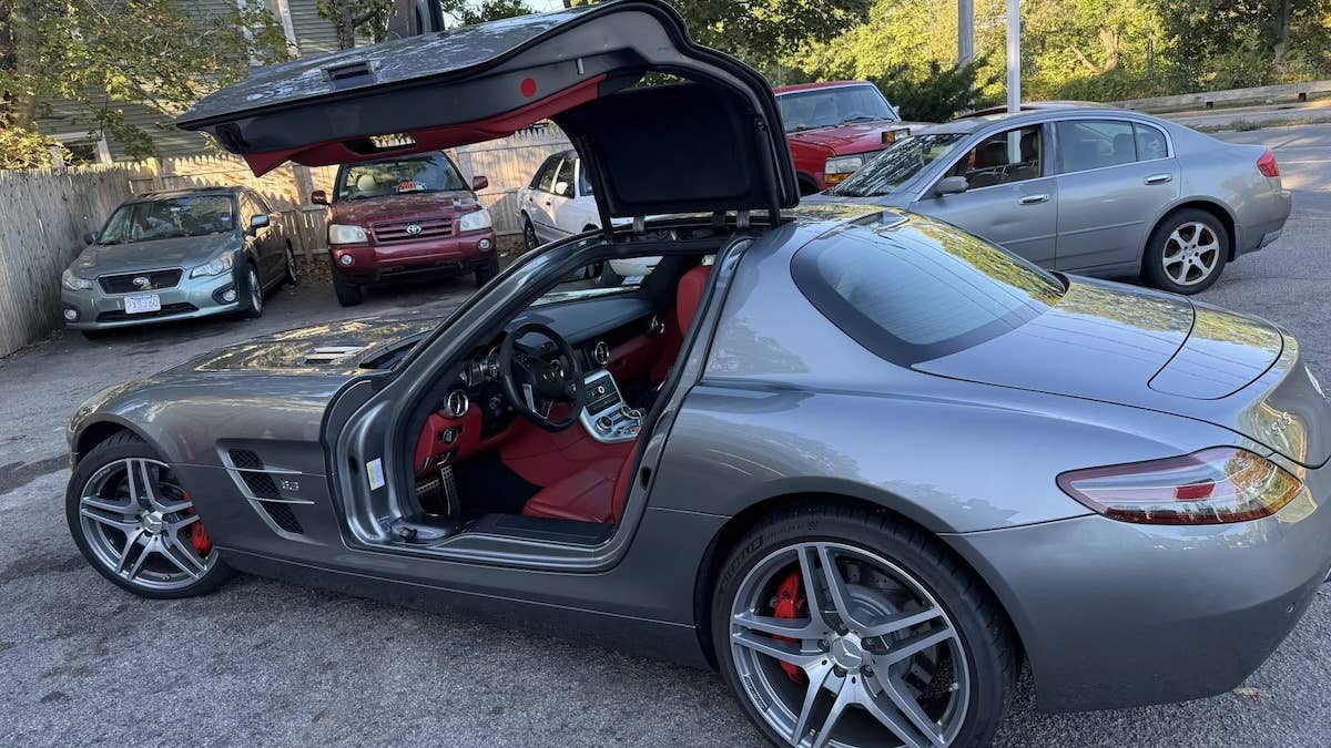 Mercedes SLS AMG Gullwing For Sale side doors open