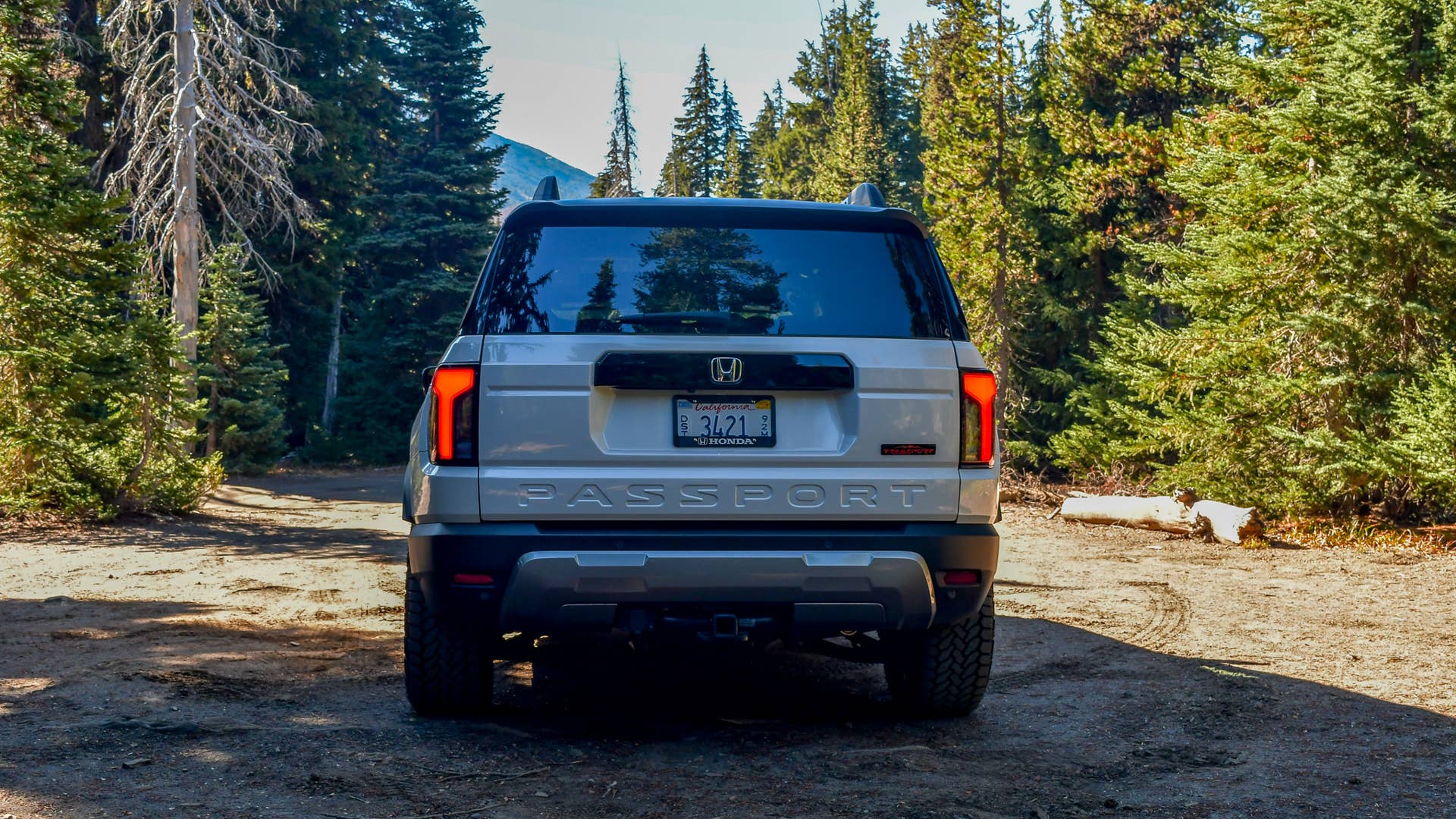 The rear end of the 2026 Honda Passport TrailSport Elite off-road