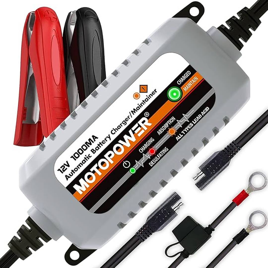 Motopower 12V Automatic Car Battery Charger,