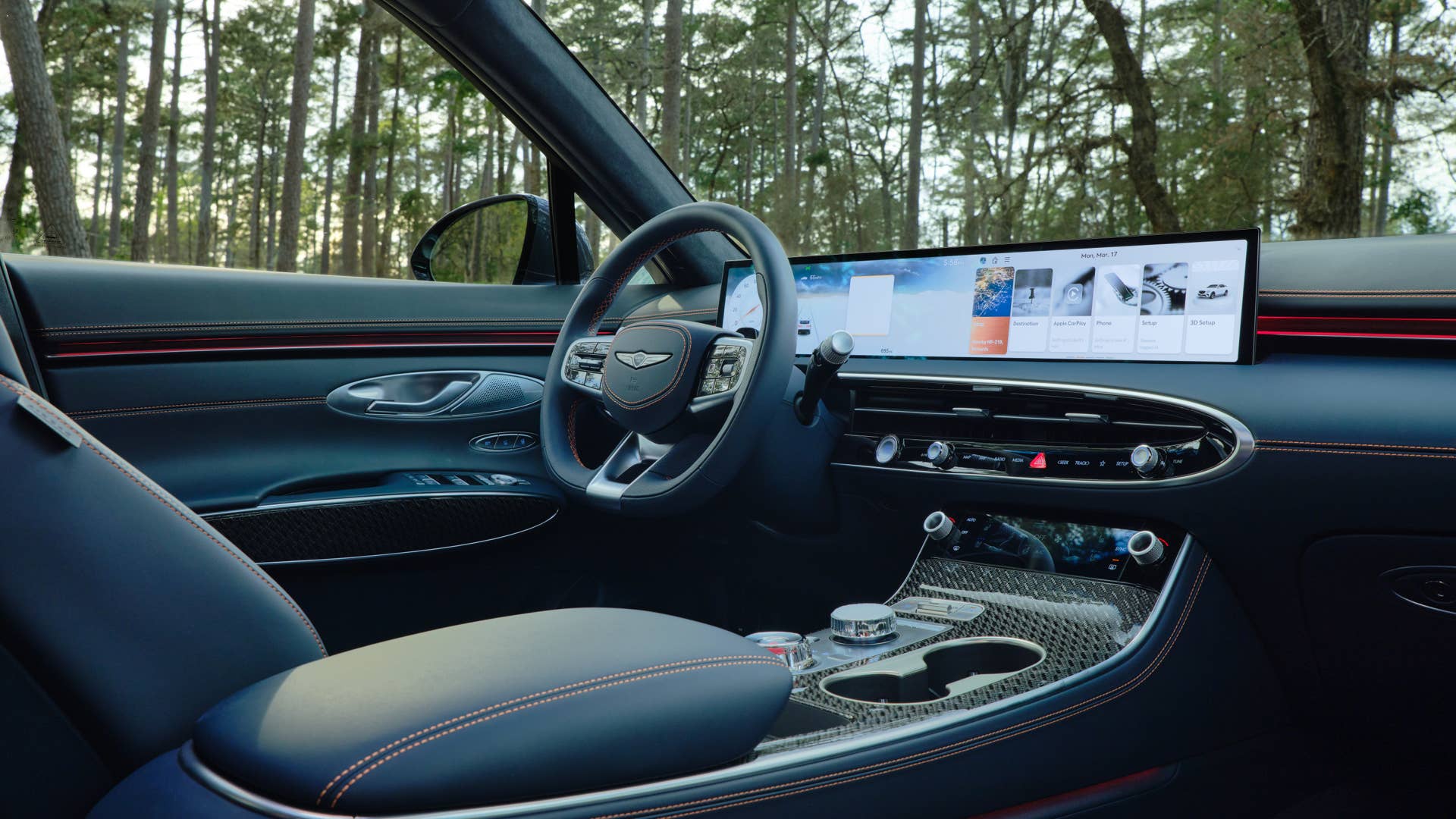 2026 Genesis GV70 interior with new standard 27-inch display