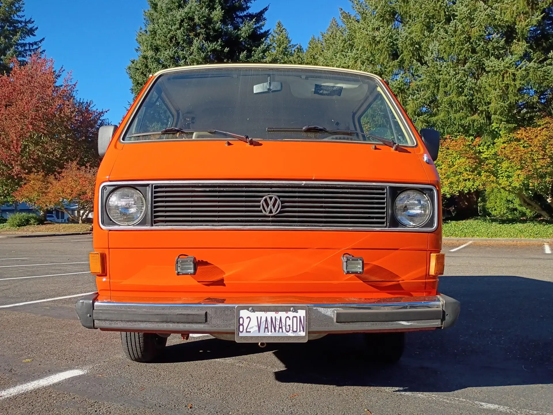 1982 Volkswagen Vanagon For Sale With Cheery Ivory & Orange Paint