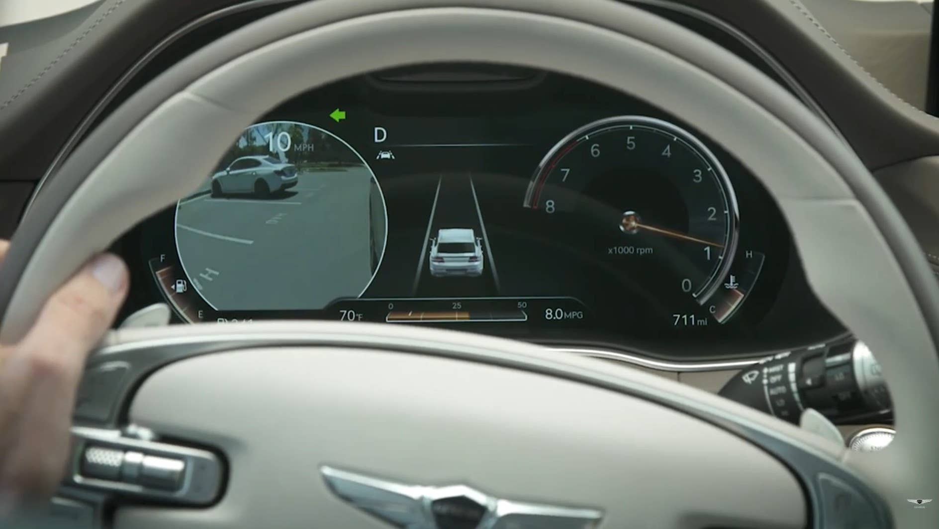 The blind view monitor system in Genesis vehicles