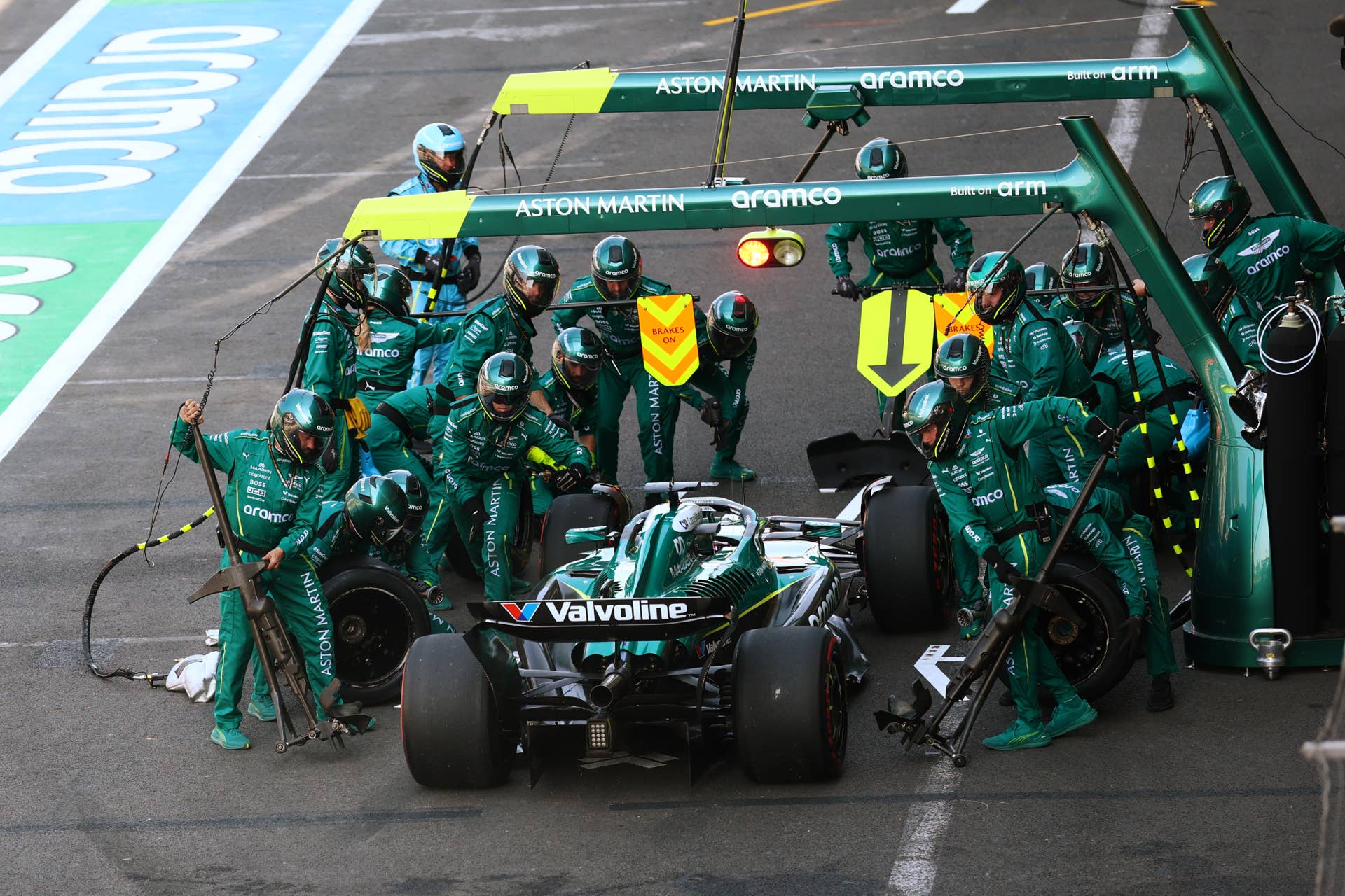 Aston Martin Aramco at the F1 Grand Prix of Mexico at Autodromo Hermanos Rodriguez on October 26, 2025 in Mexico City