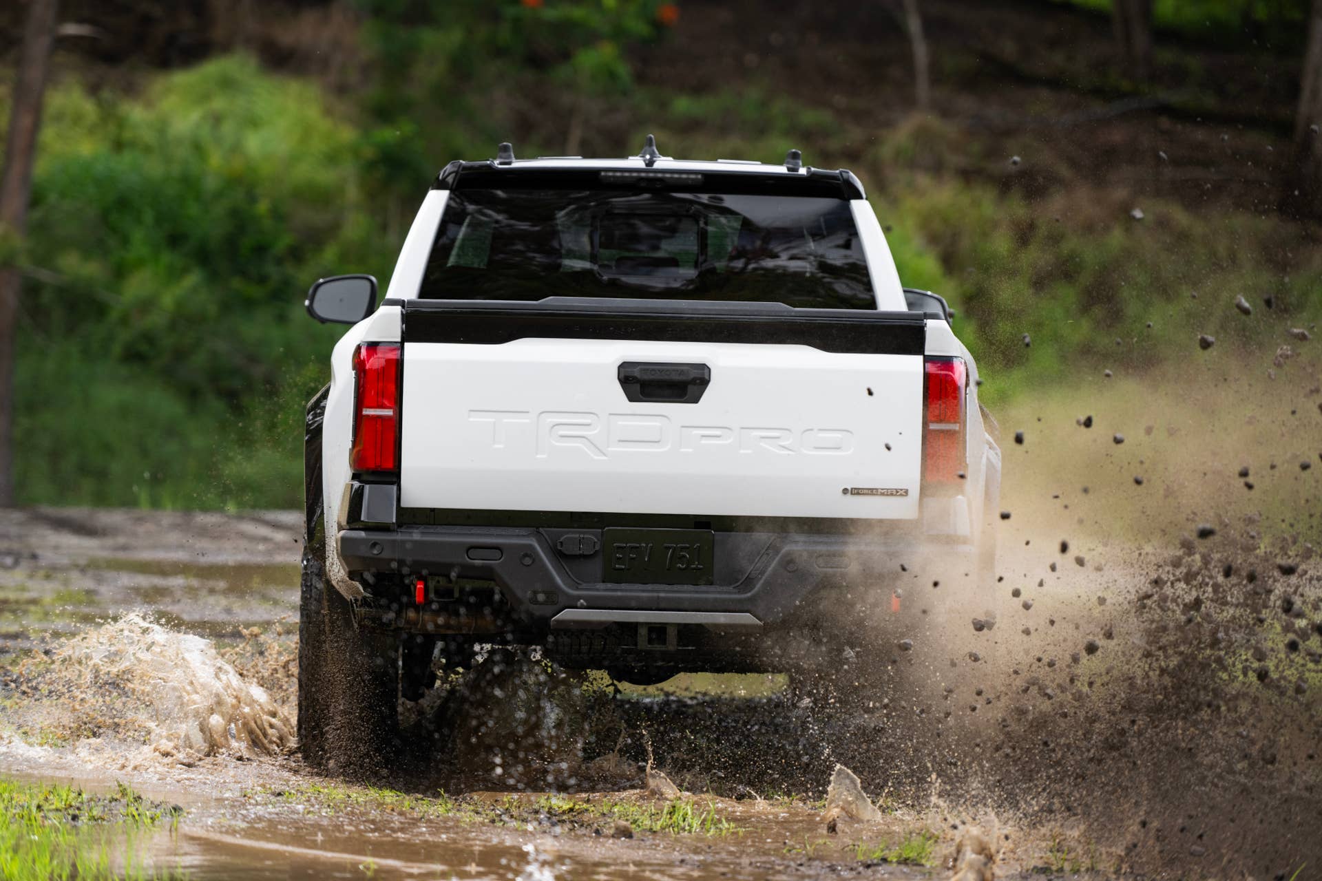 The rear end of the 2025 Toyota Tacoma TRD Pro