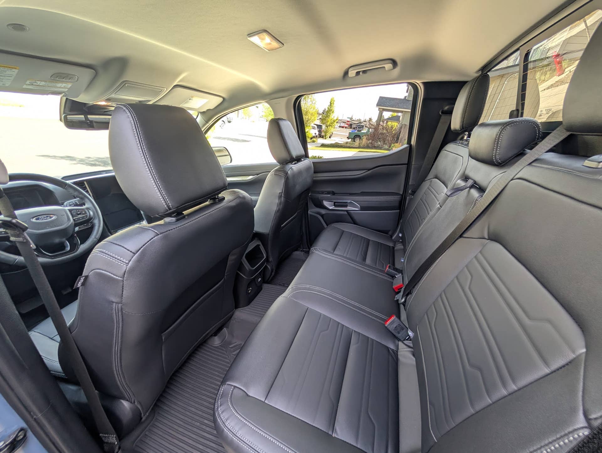The rear seats of the 2025 Ford Ranger Lariat 4x4