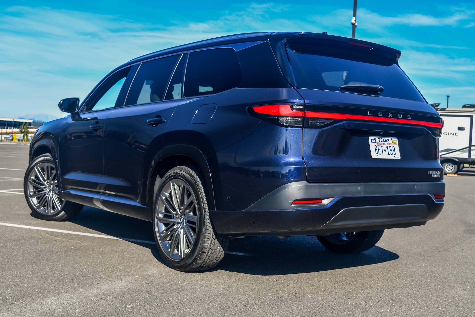 The rear end of the 2026 Lexus TX 550h+ PHEV