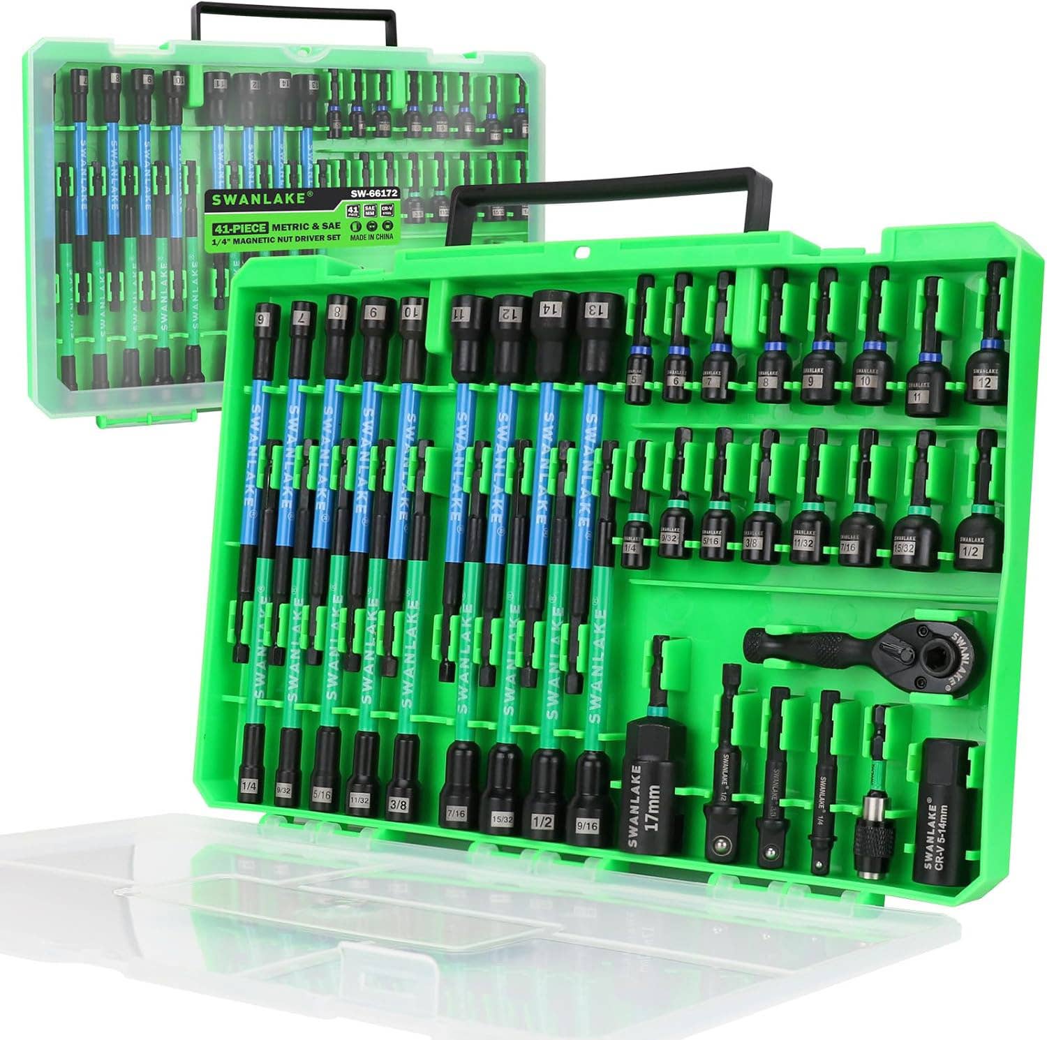 Swanlake Garden Tools 41-Piece Magnetic Nut Driver Set