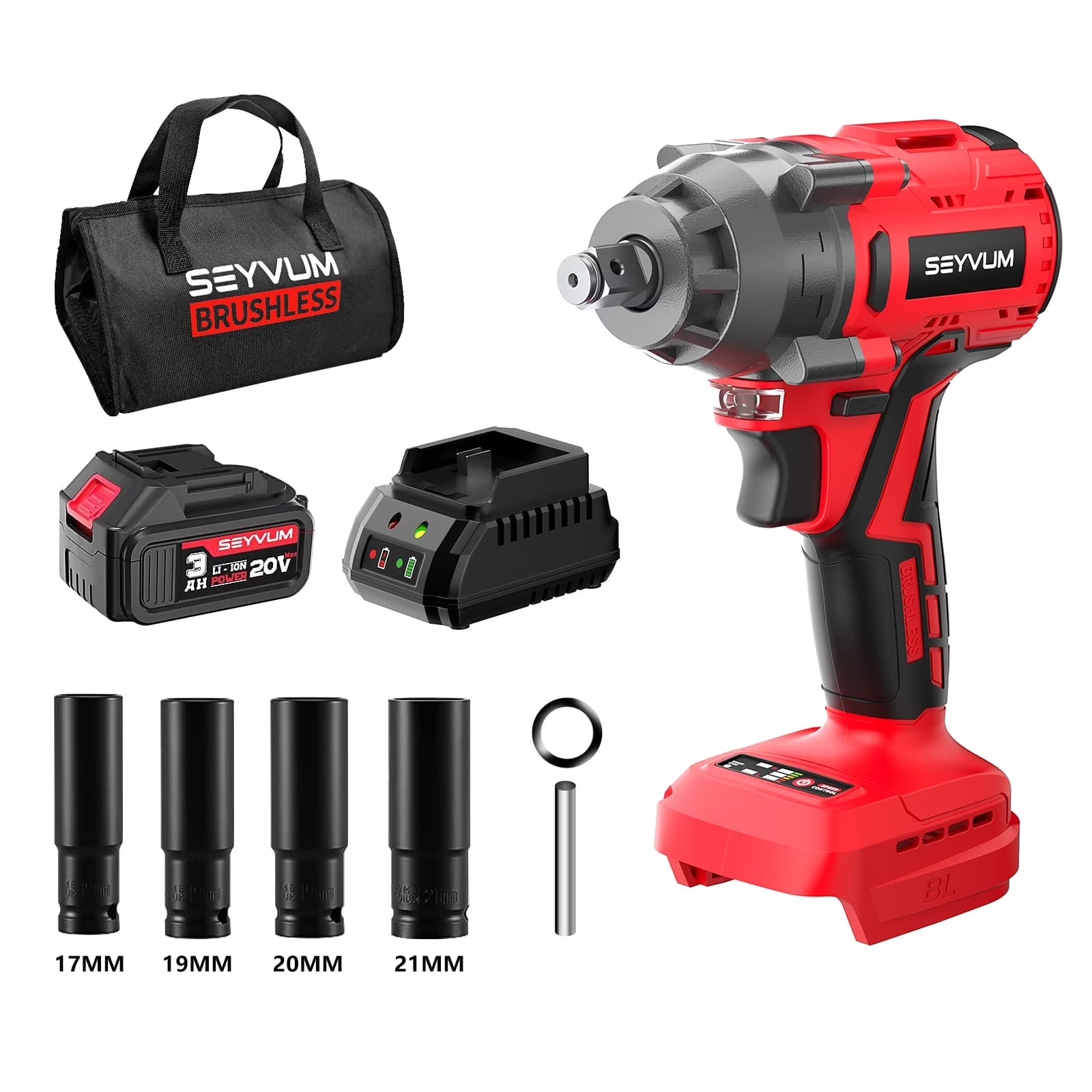Seyvum 20V Cordless Impact Wrench