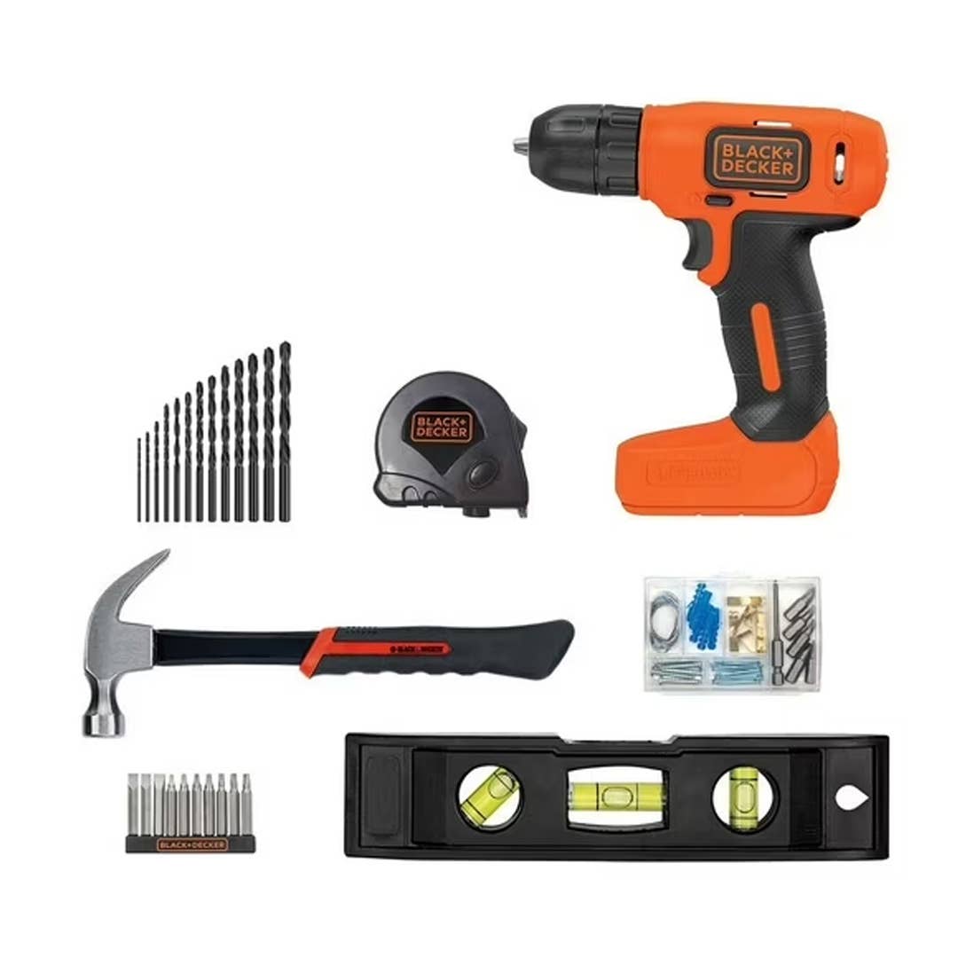 Black+Decker 25-Piece Tool Set with a 8V Max Cordless Drill
