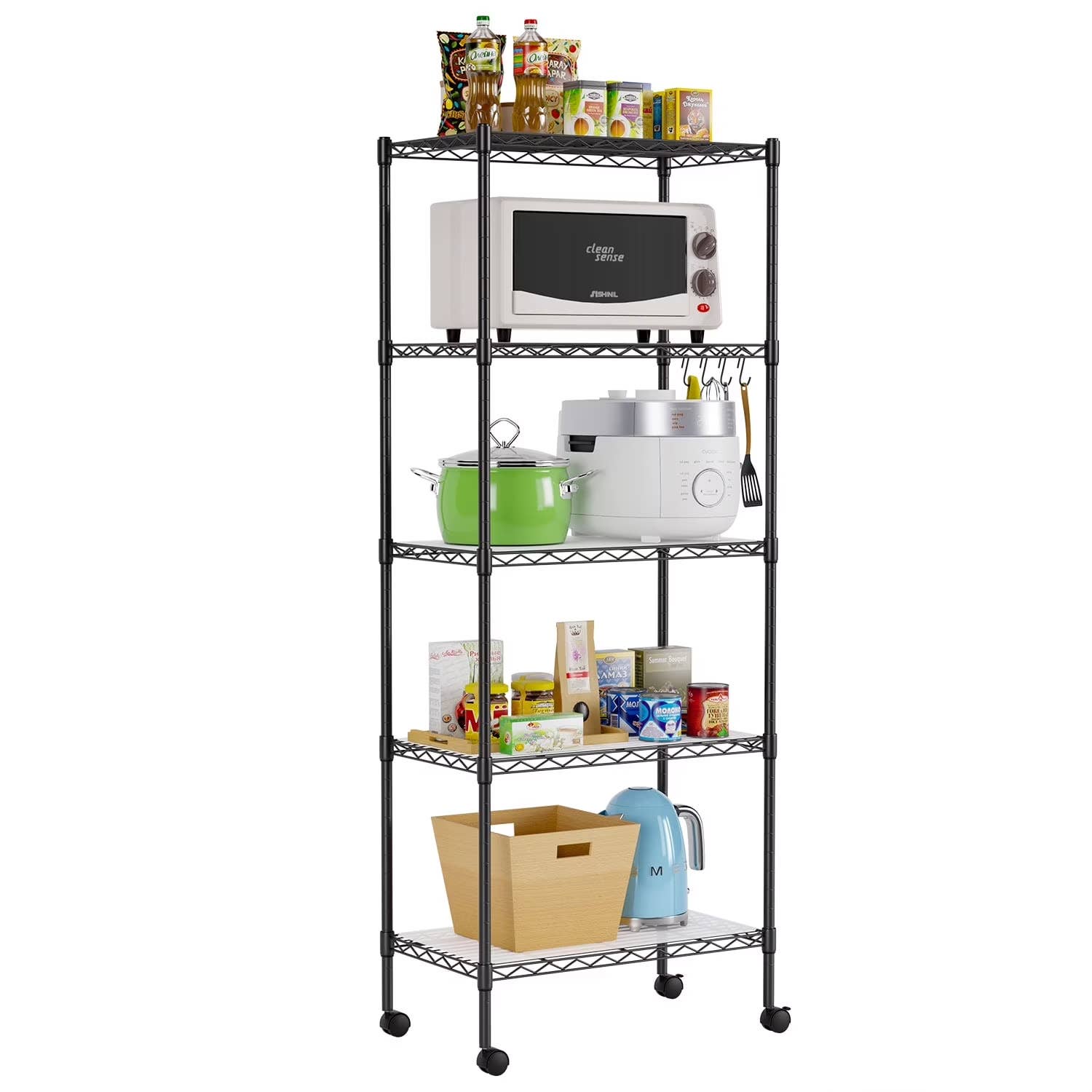 FDW 5-Tier Metal Wire Storage Rack
