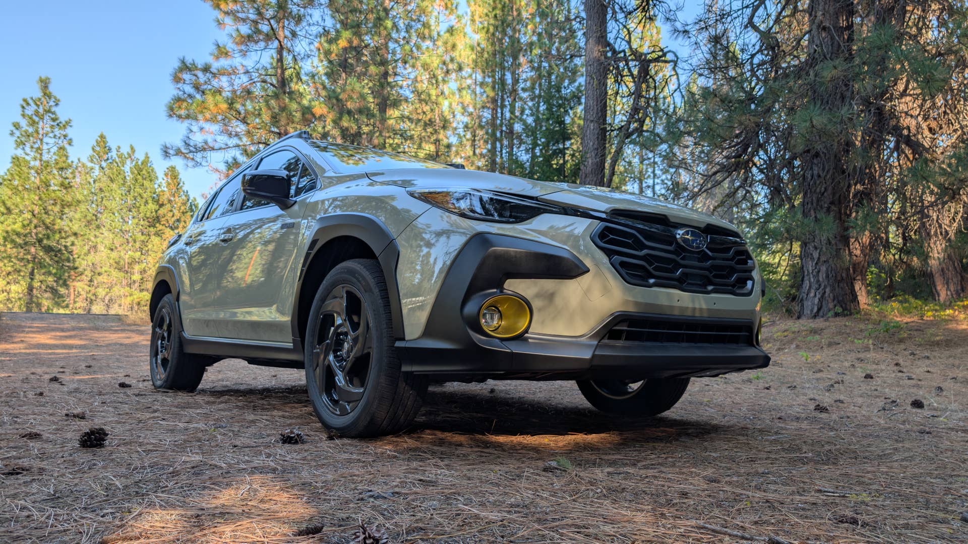 The front end of the 2026 Subaru Crosstrek Sport Hybrid
