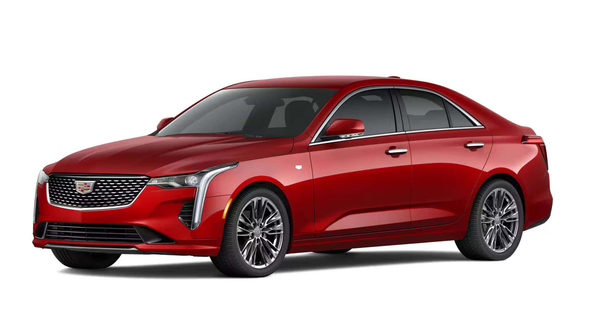2026 Cadillac CT4 Premium Luxury red front angled view