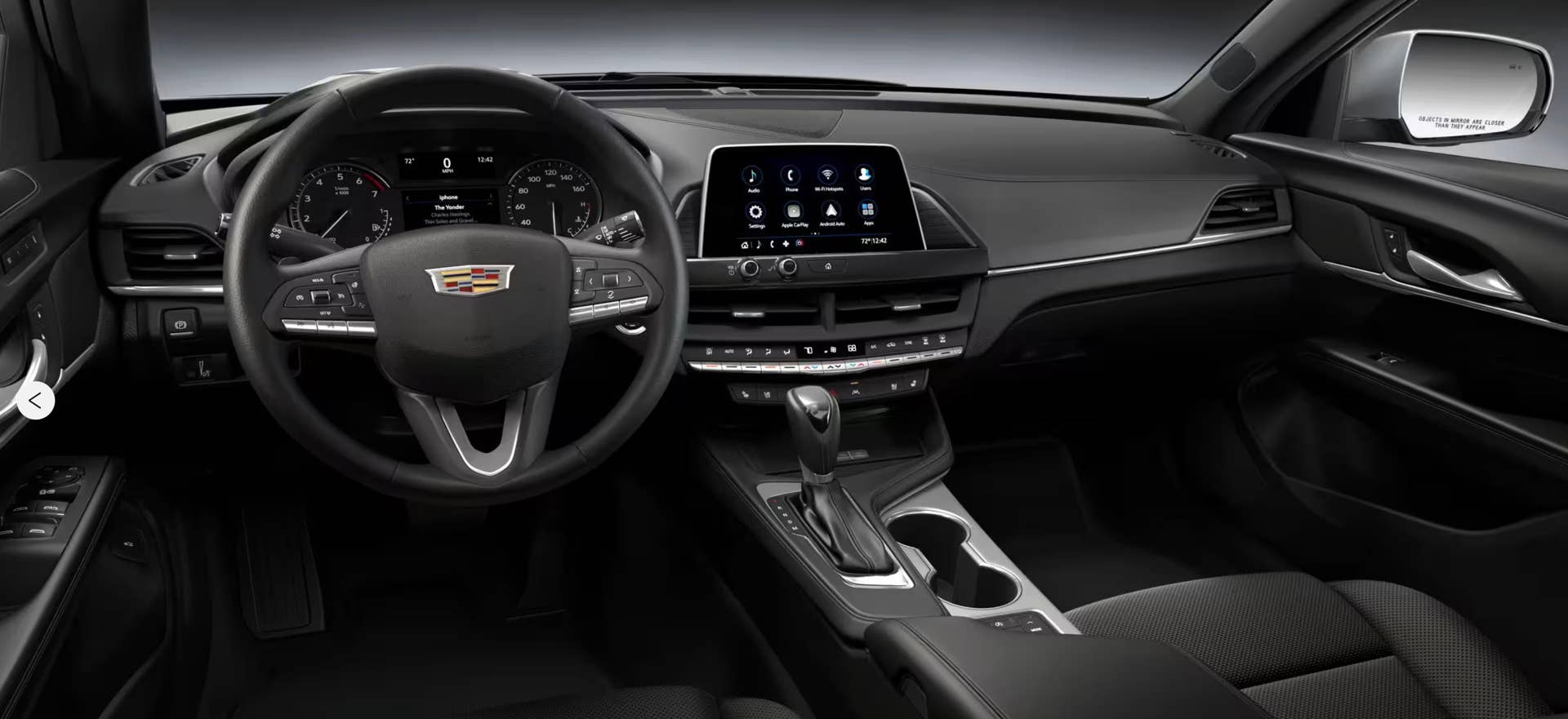 2026 Cadillac CT4 black interior front cabin