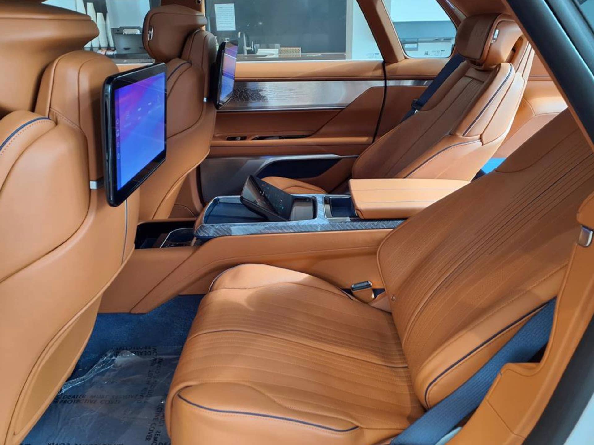 2025 Cadillac Celestiq brown interior rear seats