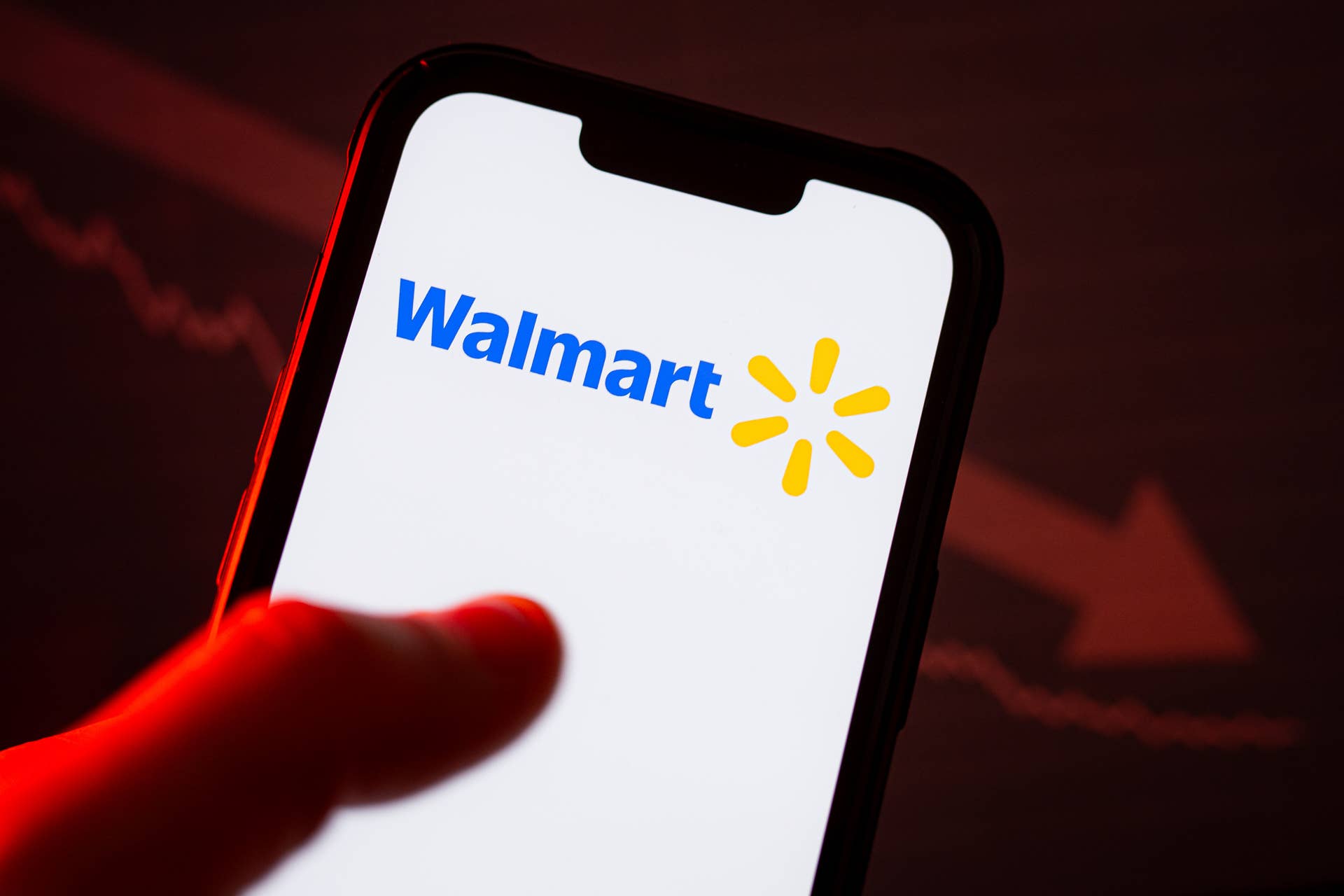 POLAND - A Walmart logo is seen displayed on a smartphone