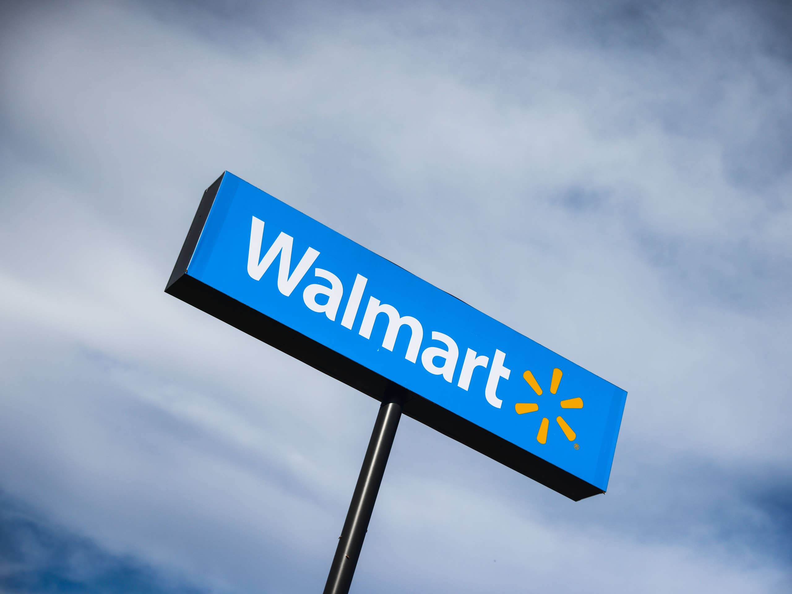 Walmart sign is seen in Streator, Illinois, United States, on October 15, 2022. (Photo by Beata Zawrzel/NurPhoto via Getty Images)