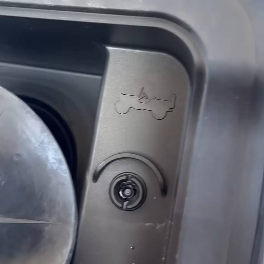 2022 Jeep Grand Cherokee Easter Eggs flat-fender Willys at filler cap