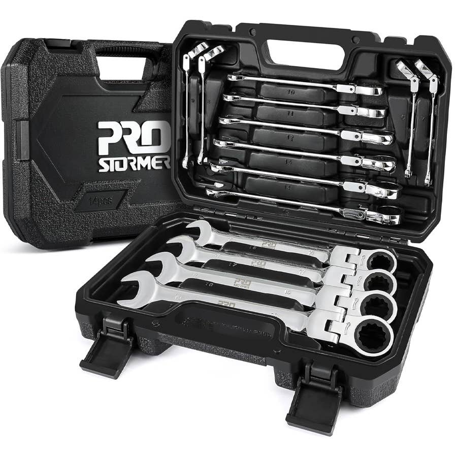 The Prostormer 14-Piece Ratcheting Wrench Set is on sale now at Amazon.