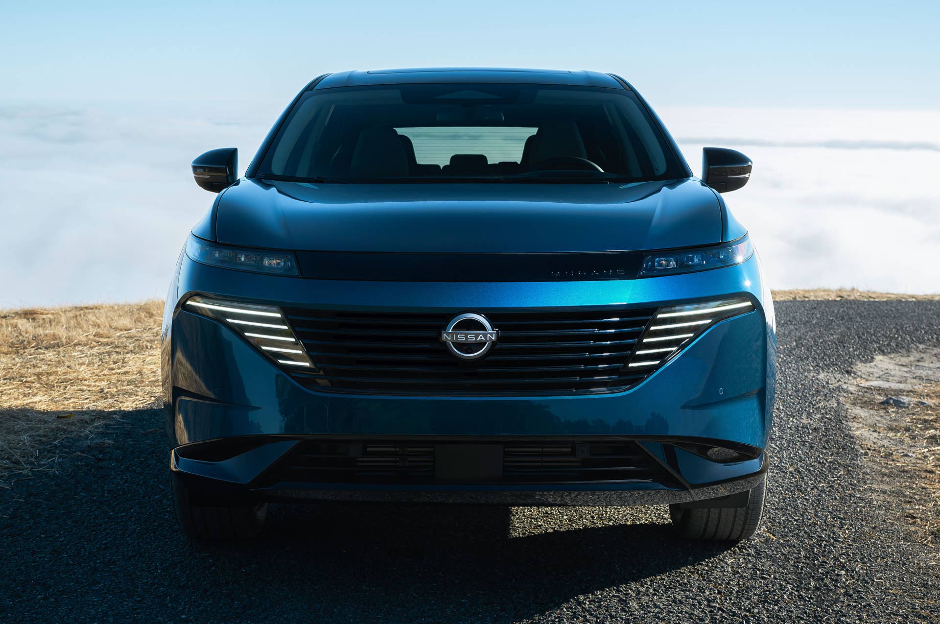 2026 Nissan Murano Platinum in Aurora Blue Pearl front view