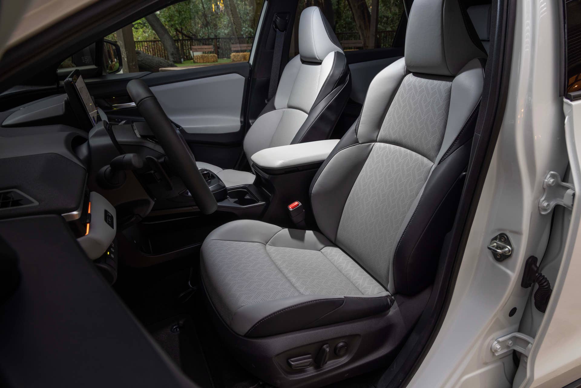 2026 Subaru Solterra gray interior front seats