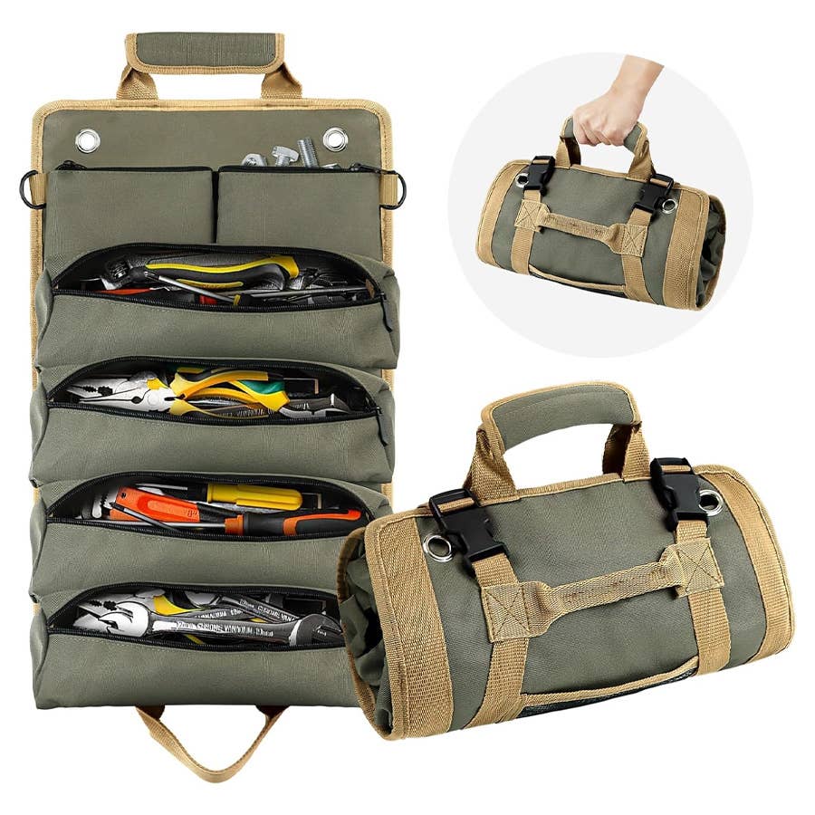 Fouuaaoou Roll-Up Tool Bag