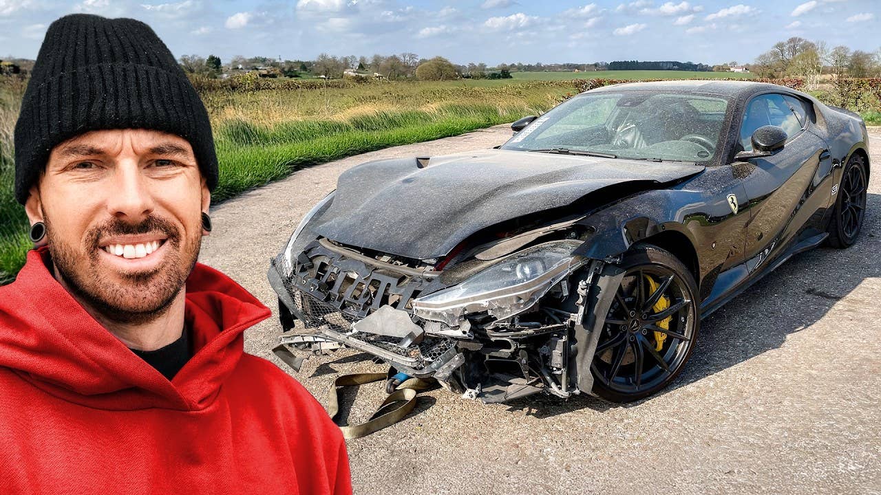 Rebuilding a Wrecked Ferrari 812 Shows Why Cheap Supercars Are a