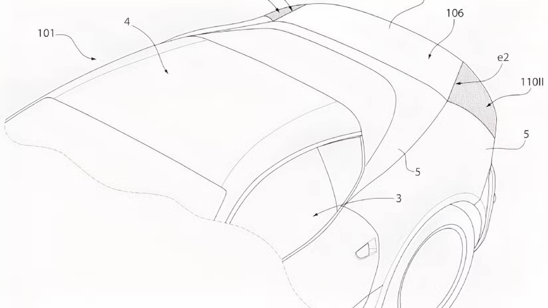 Ferrari morphable bodywork patent sketch