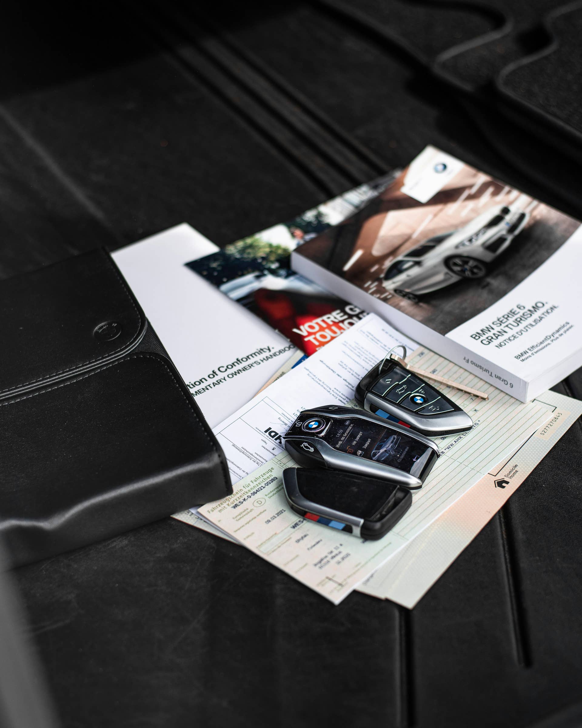 The owner's manual of a BMW