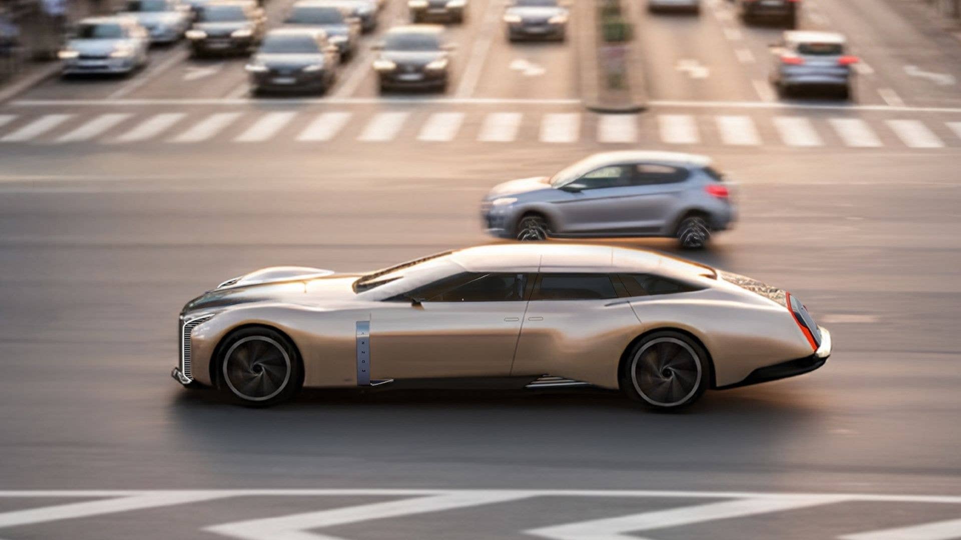 Aznom L’Epoque Concept Car Driving on Public Road