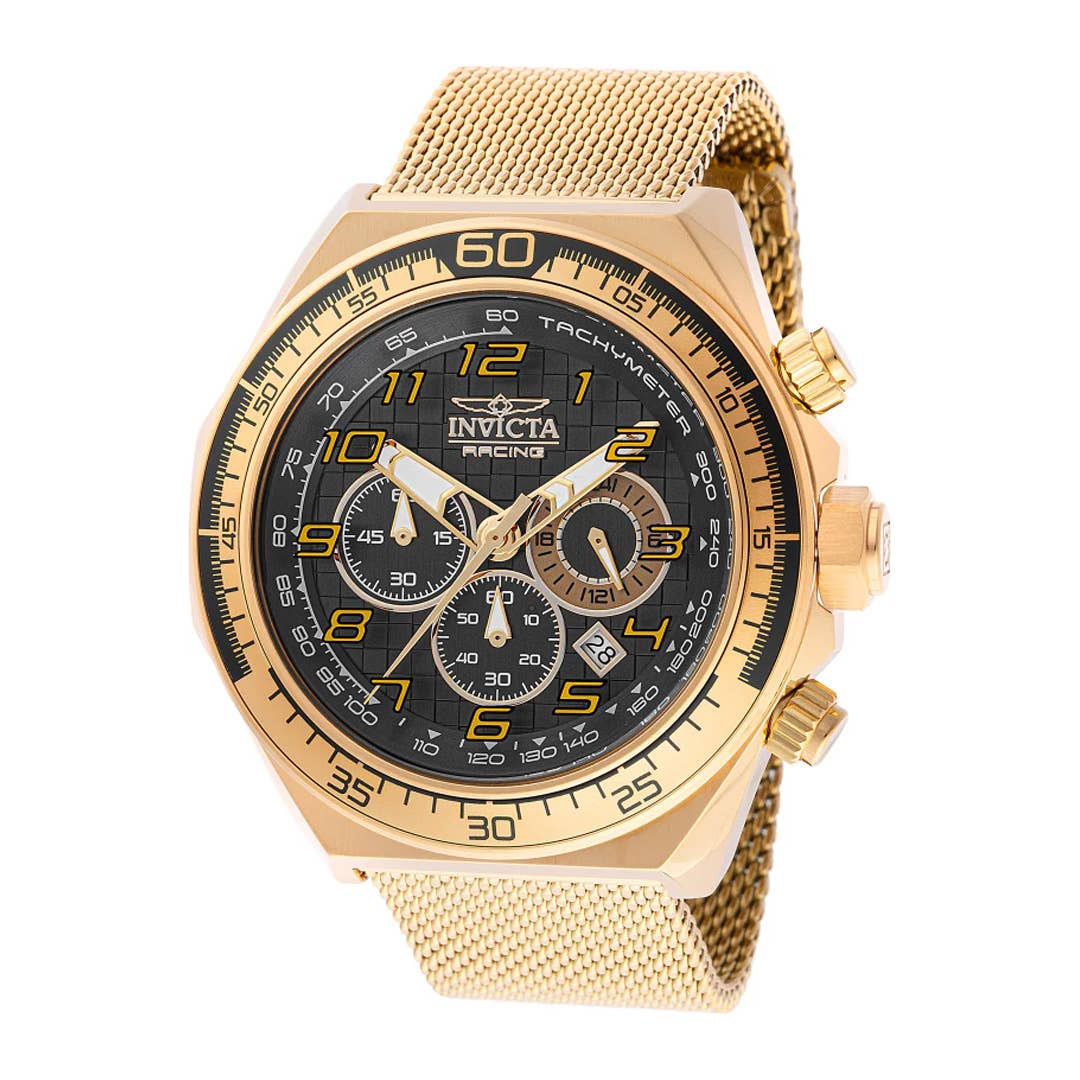 Invicta Men's 50mm Racing Chronograph Goldtone Watch