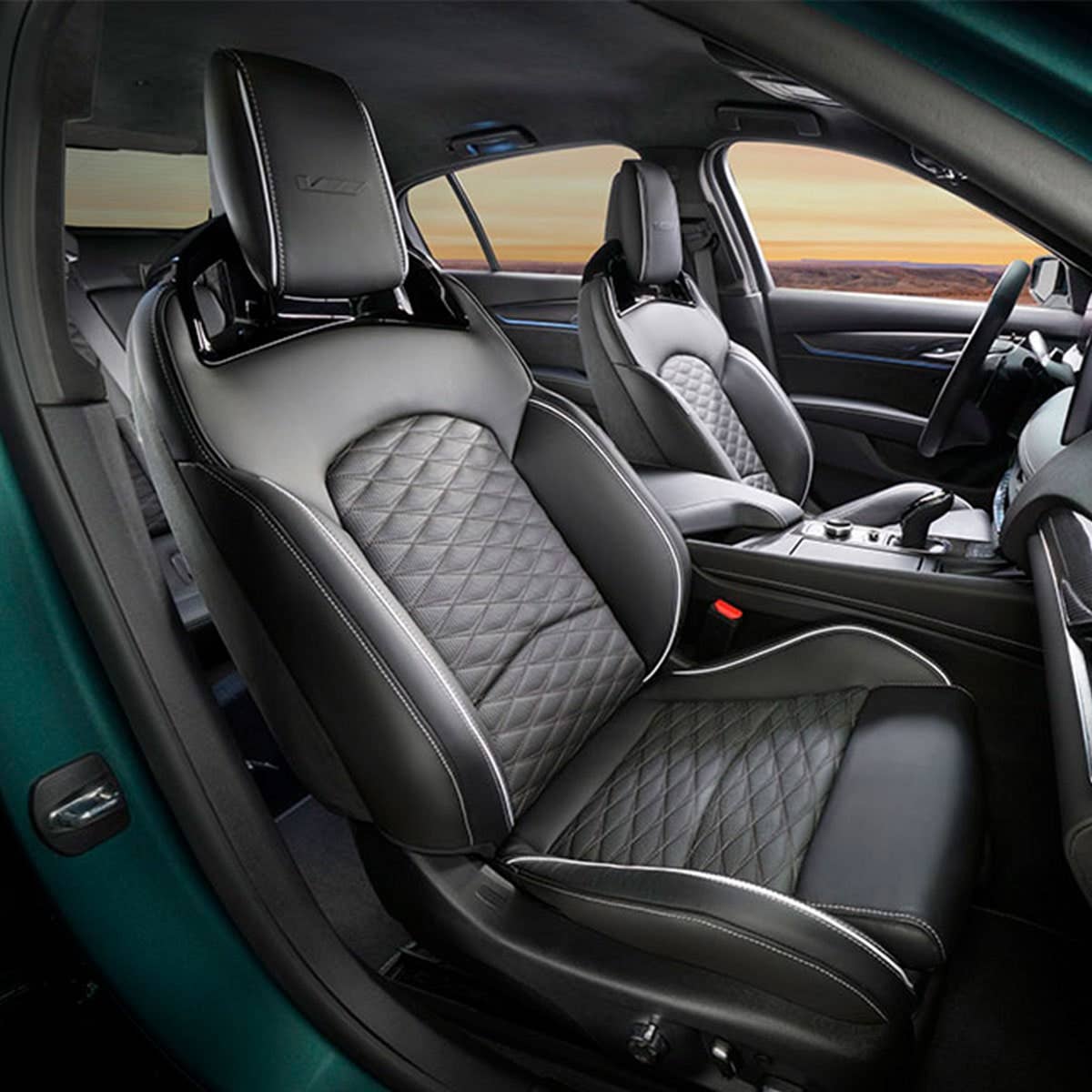 2025 Cadillac CT5 V Blackwing black interior front seats