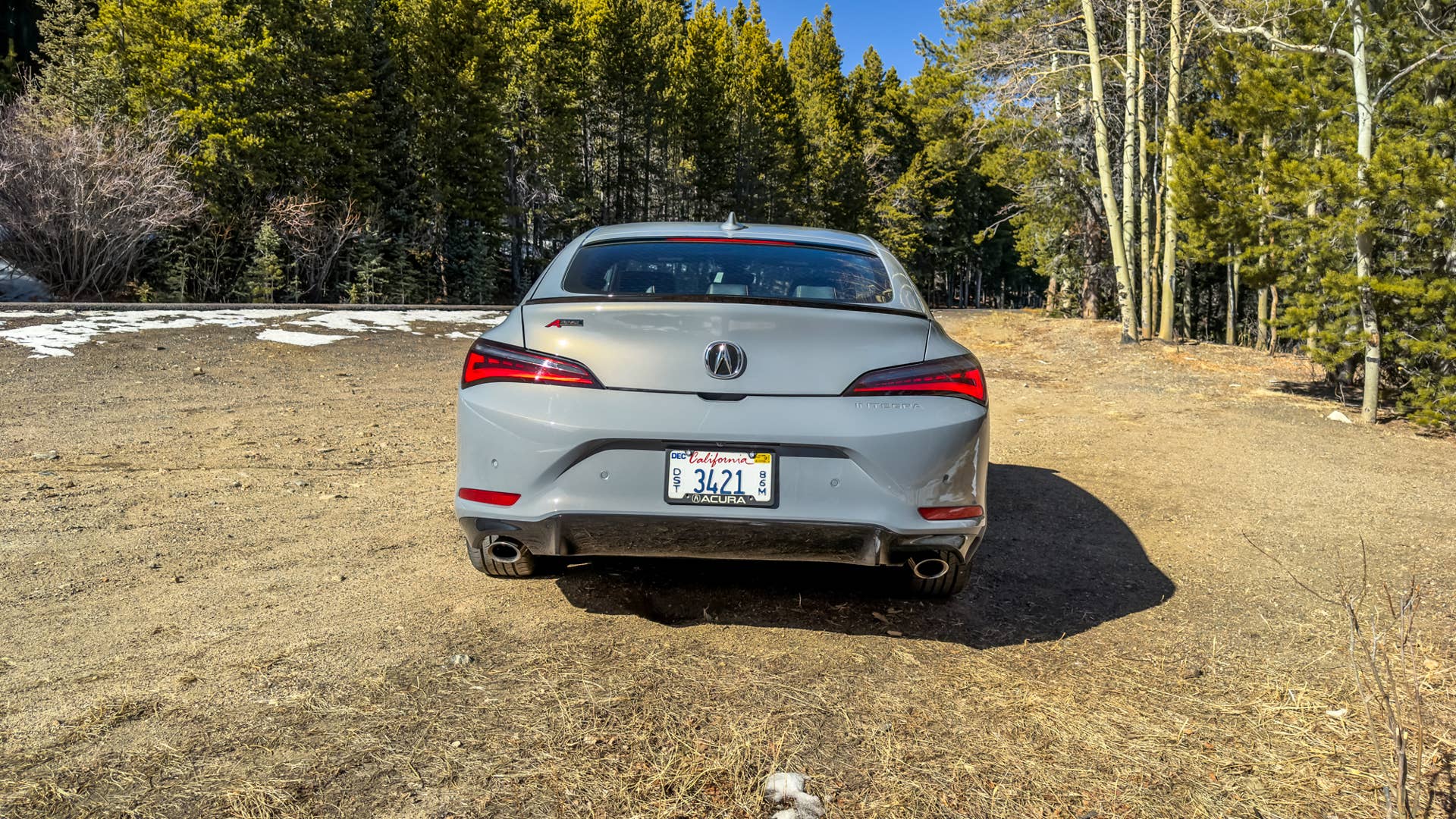 2026 Acura Integra A-Spec in Urban Gray Pearl rear view