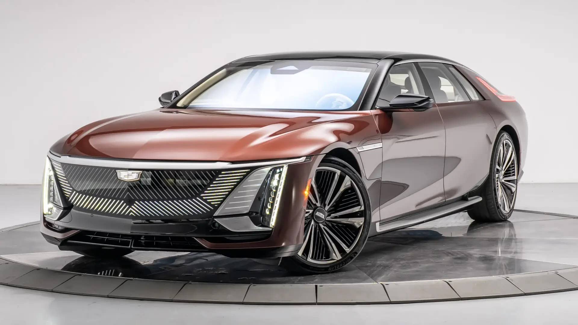2025 Cadillac Celestiq red front angled view