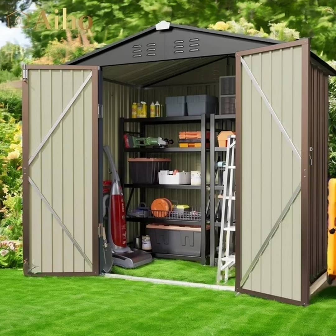 Aiho Outdoor Metal Storage Shed