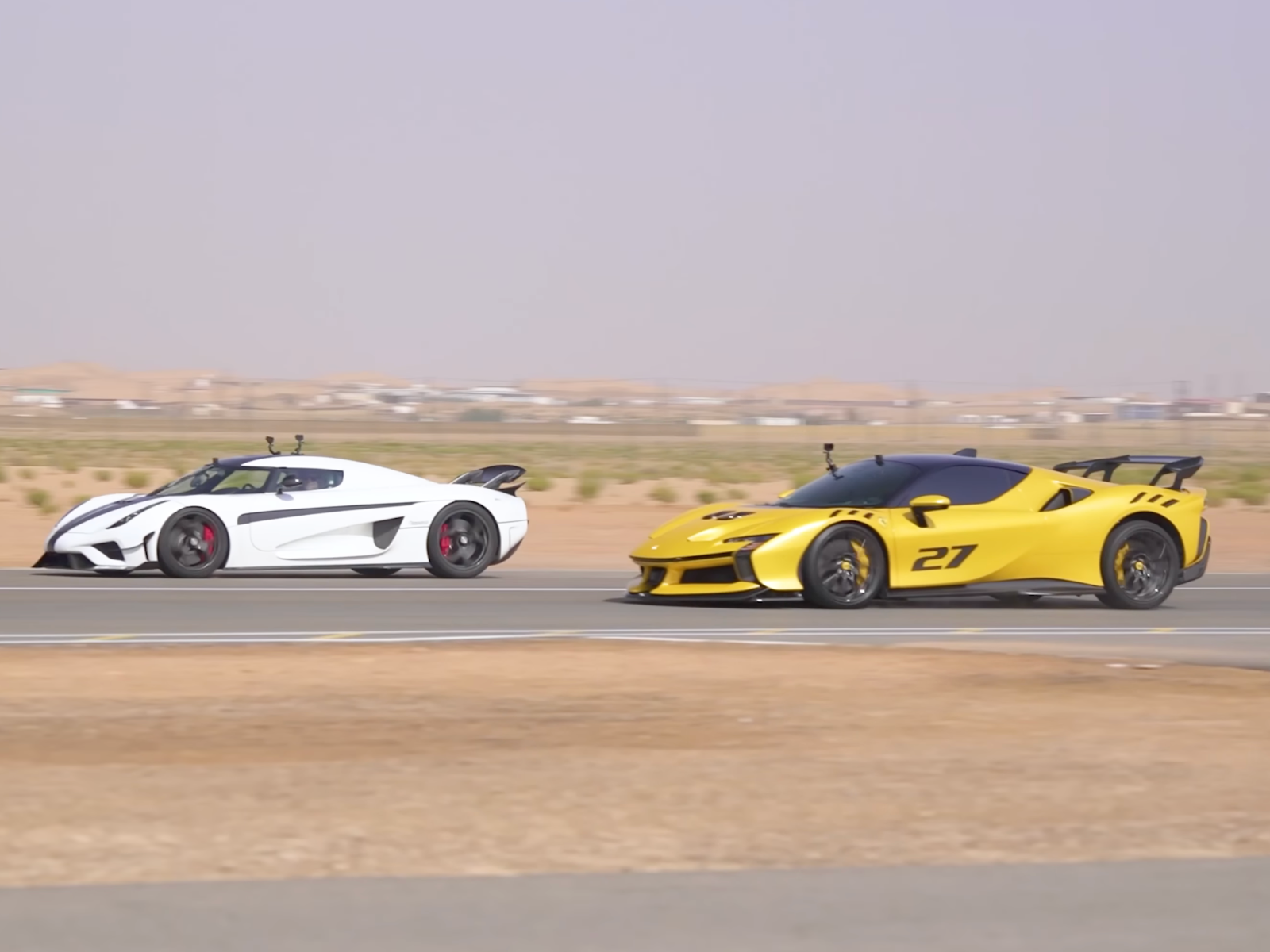 2,500-HP Drag Race Showdown: Koenigsegg Regera Vs. Ferrari SF90 XX