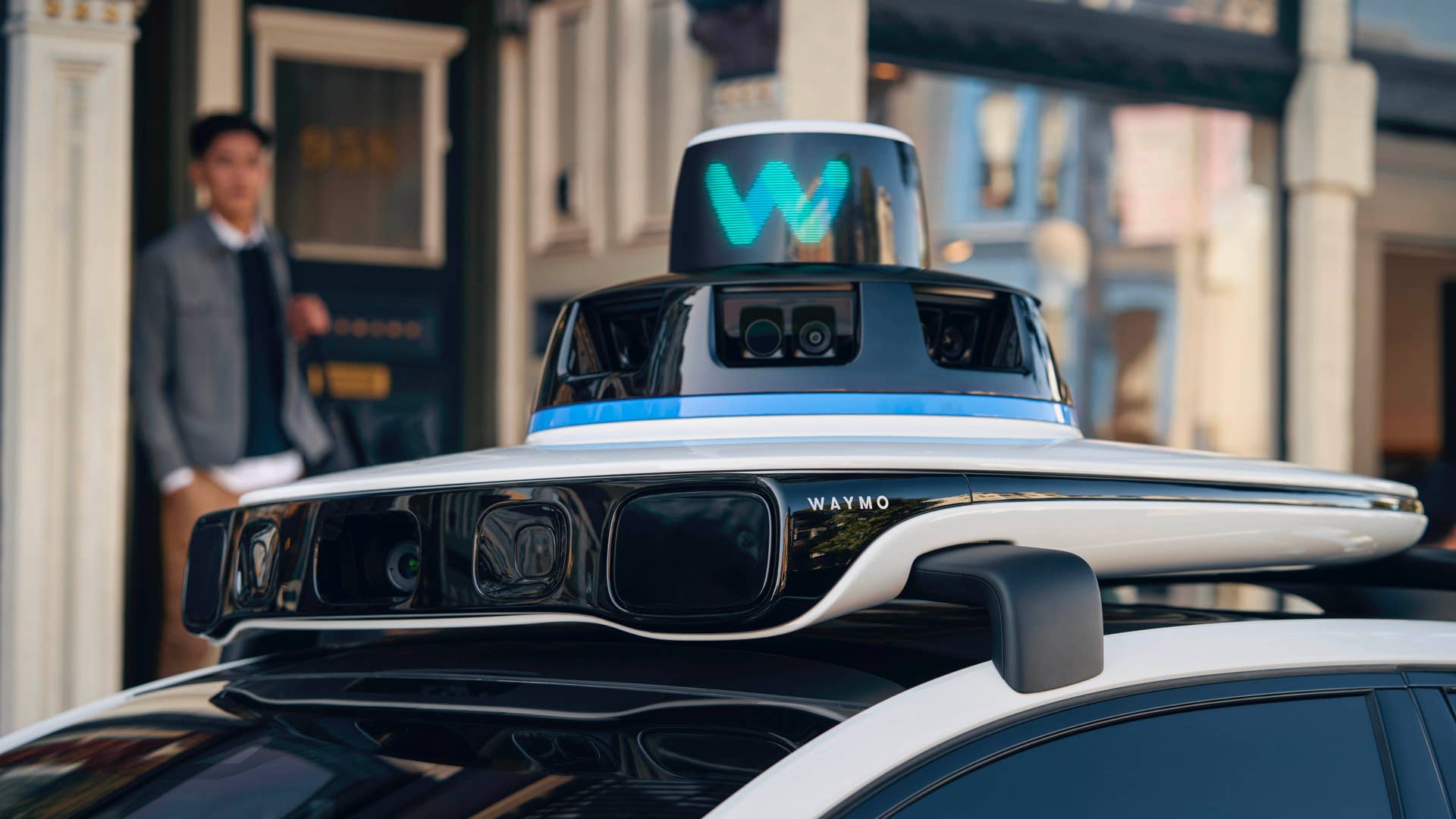 Closeup of Waymo Driver sensor unit