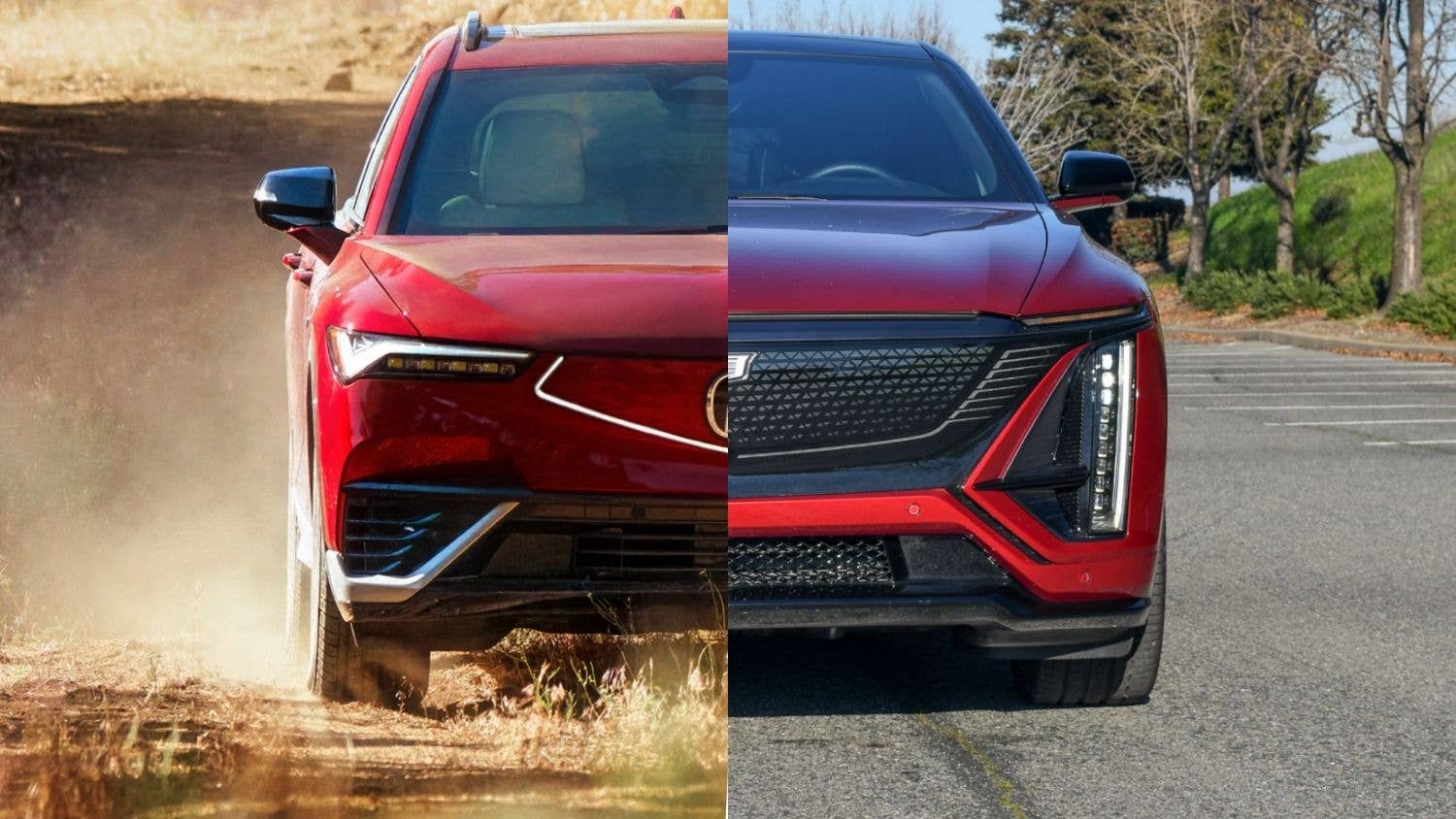 The front end of the 2024 Acura ZDX and the Cadillac Lyriq-V
