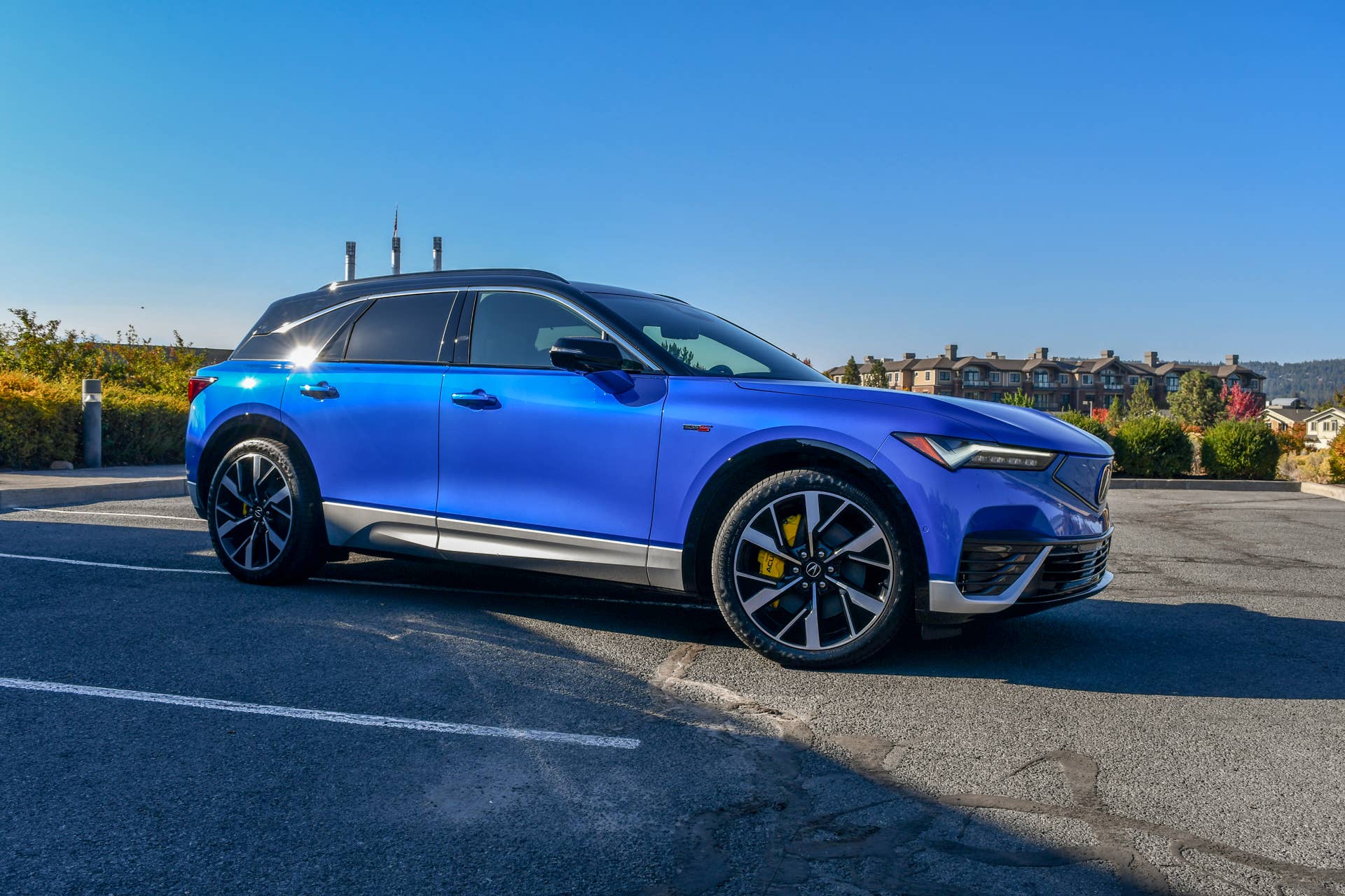 The front quarter view of the 2024 Acura ZDX Type S