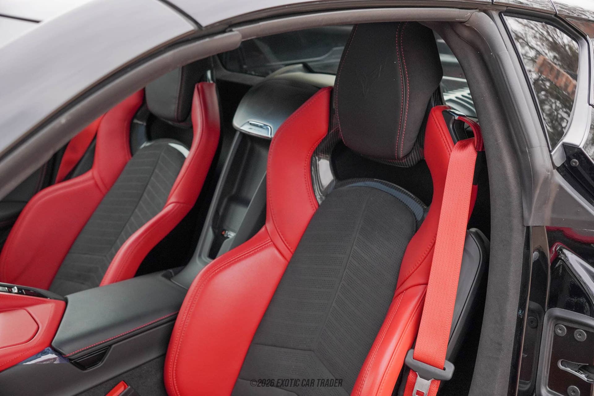2025 Chevrolet Corvette Z06 3LZ with black and red interior seats