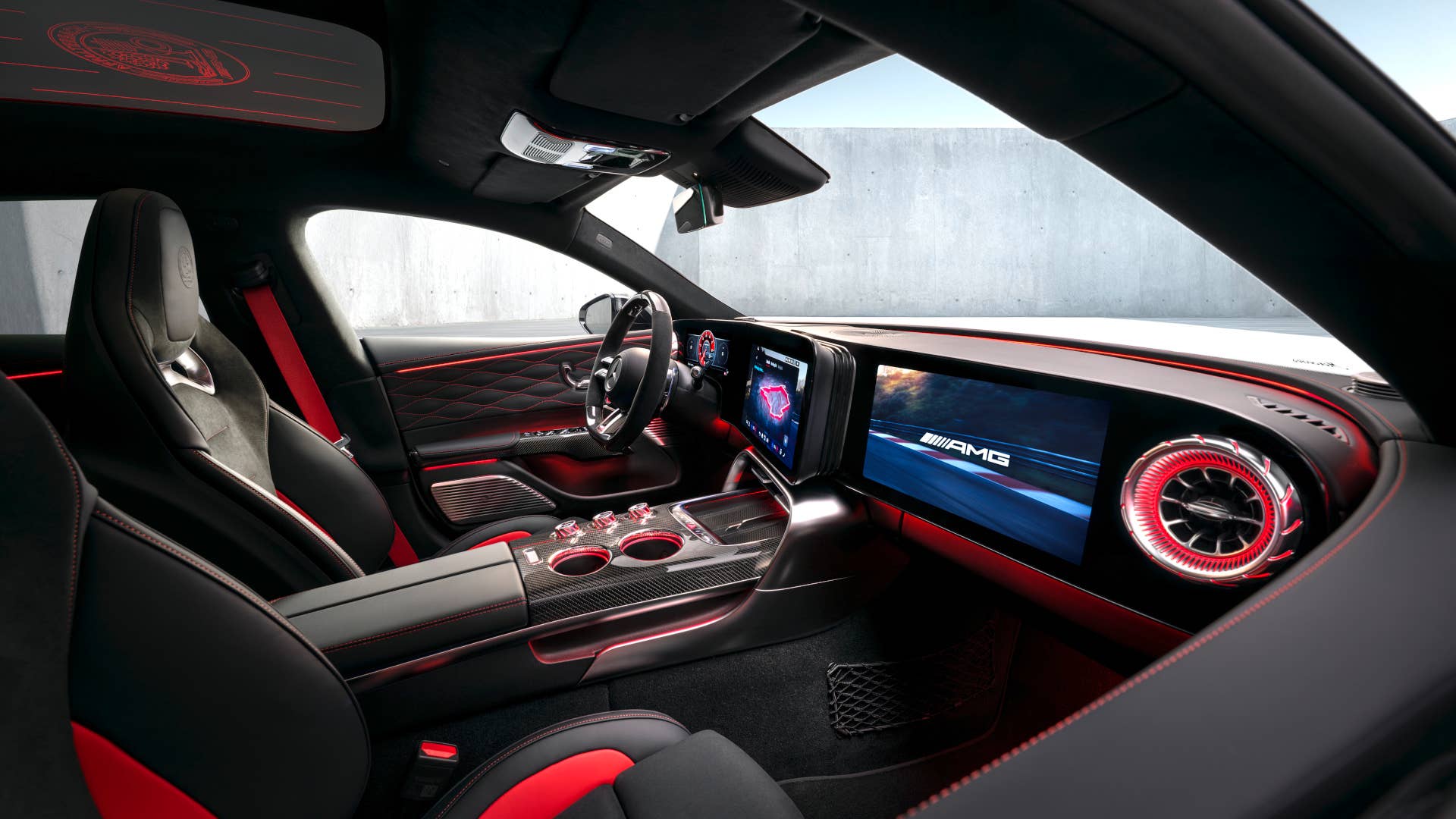 2027 Mercedes-AMG GT 4-Door EV interior front cabin