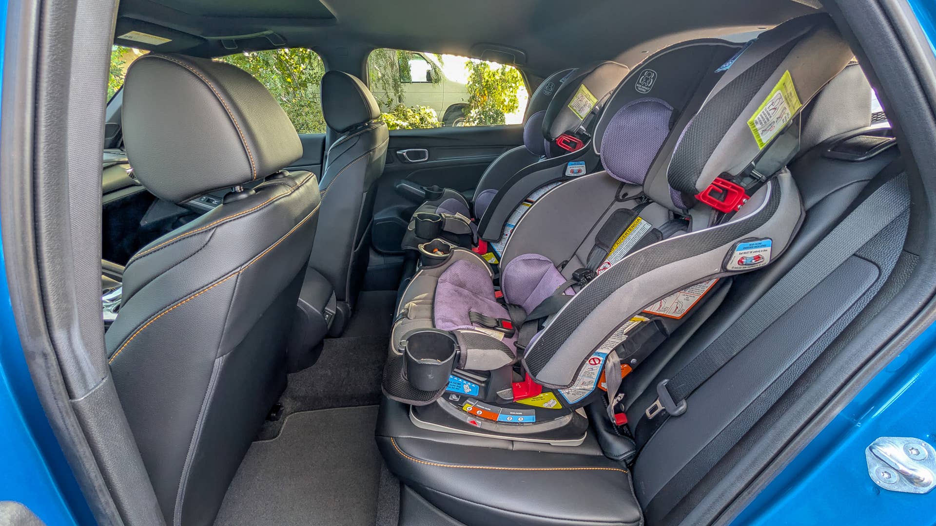 2026 Acura Integra A-Spec interior rear seats with two child seats