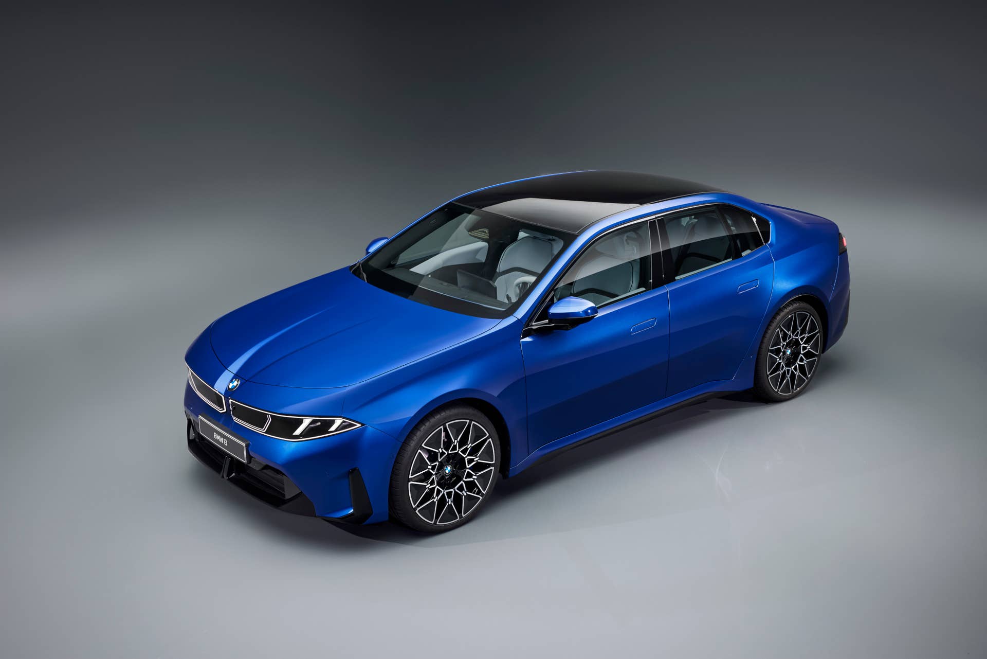 2027 BMW i3 blue high front angled view