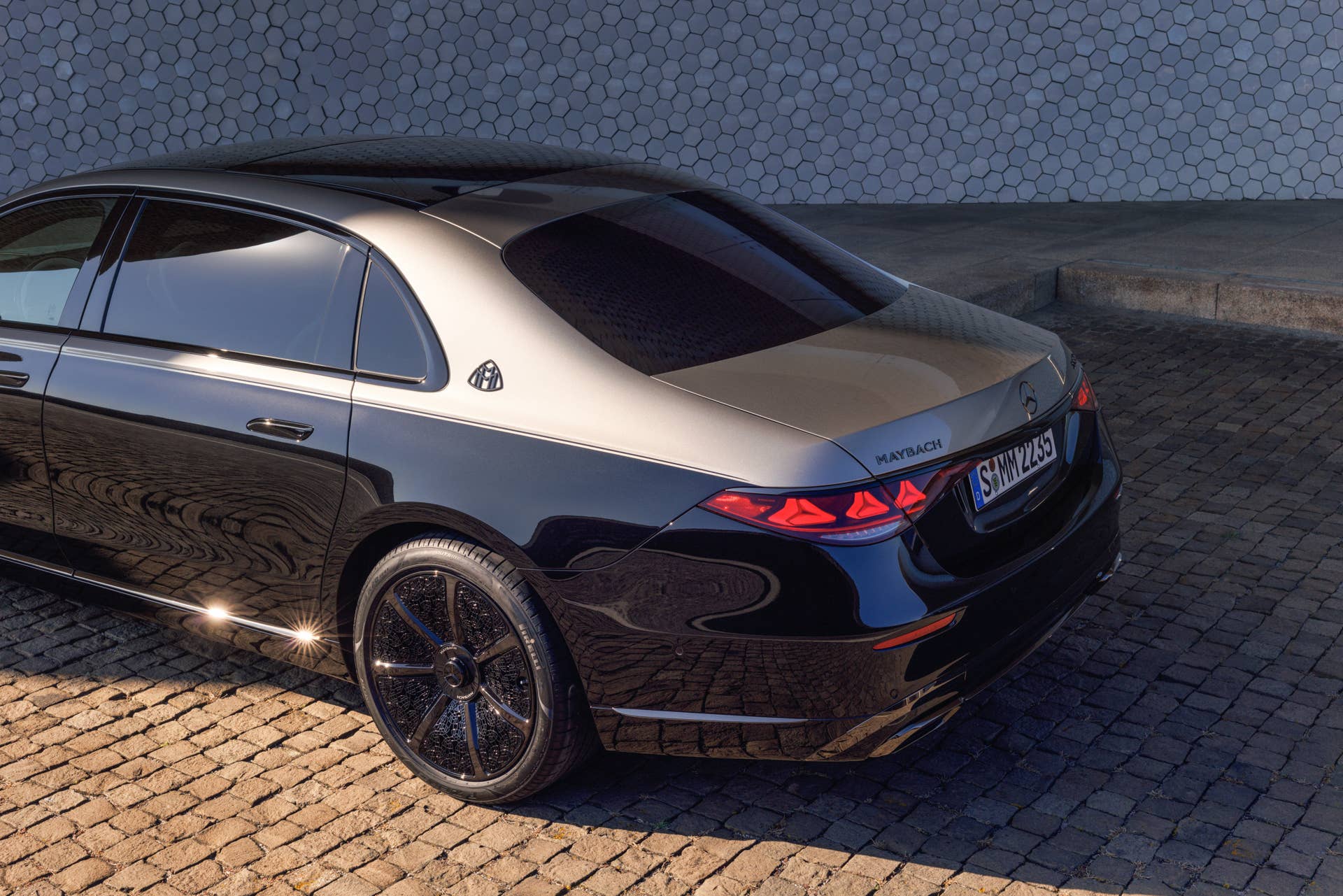 2027 Mercedes-Maybach S-Class rear angled view