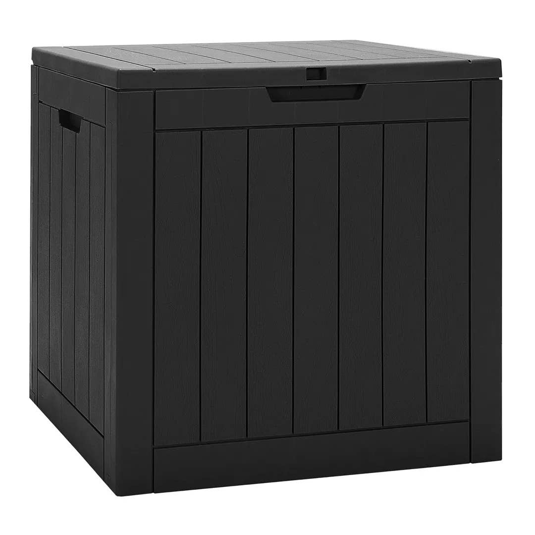 The Costway 30-Gallon Outdoor Storage Box, pictured here, is now on sale at Target.